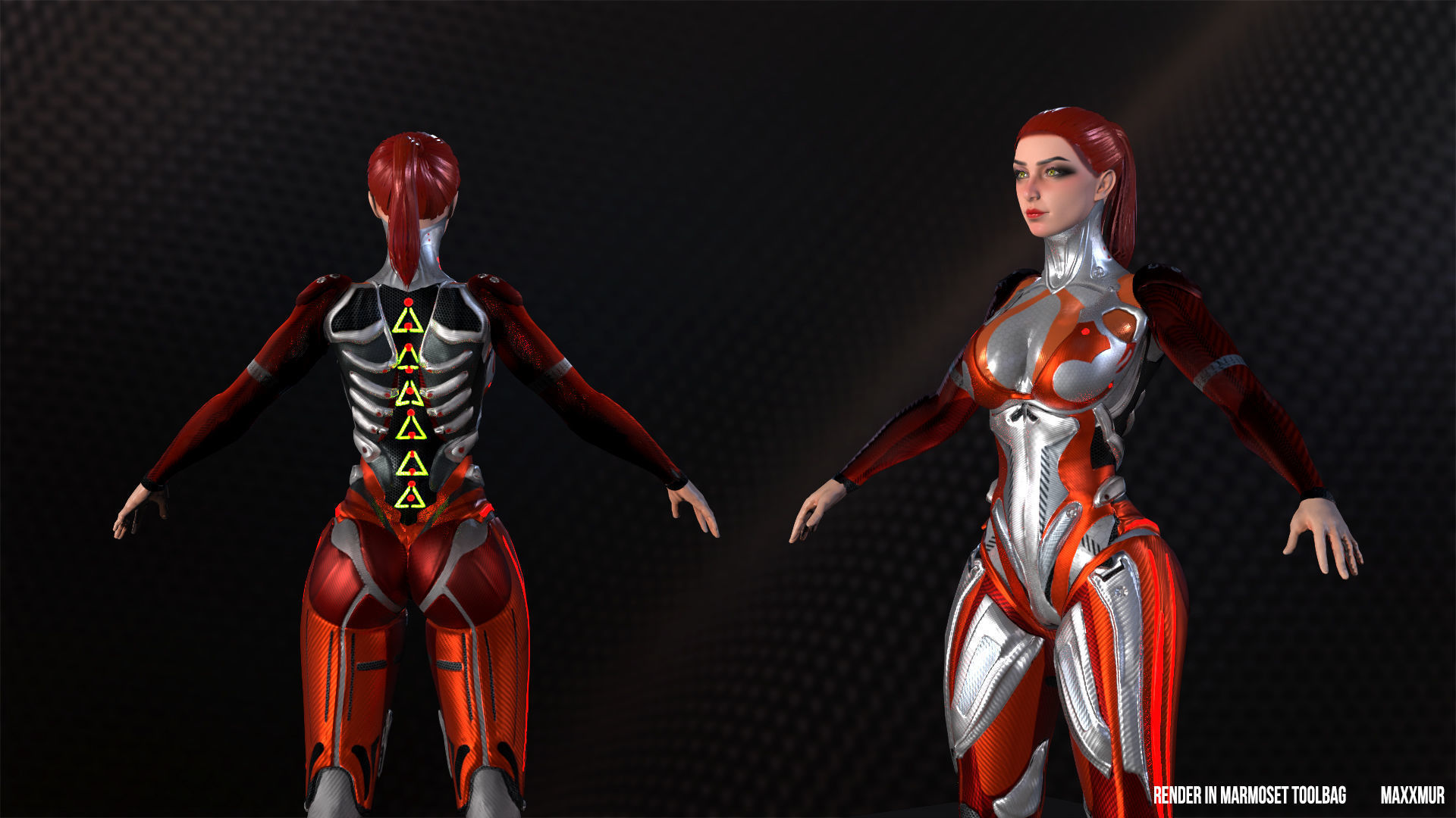 Game Ready Low-Poly PBR character is Heavy Metal Baby Low-poly 3D model_4