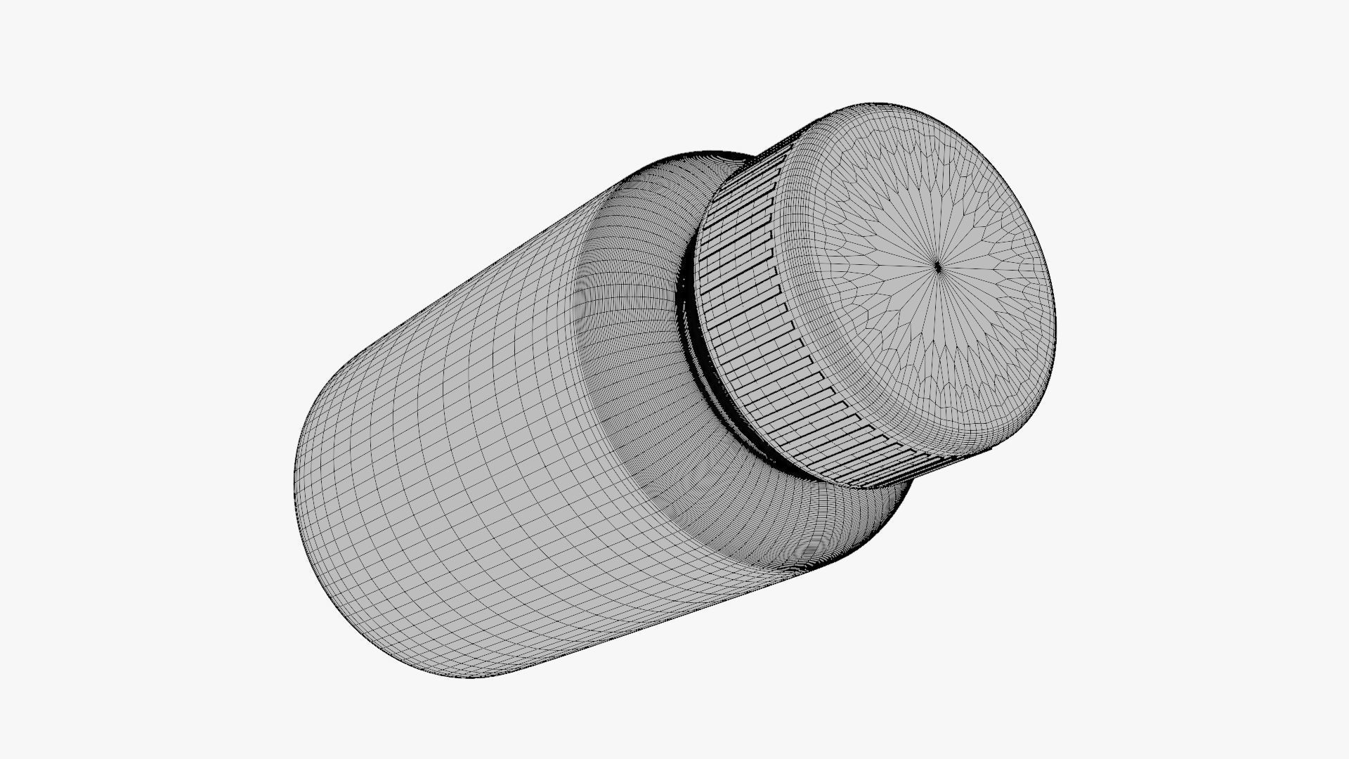 Basic Vitamin Bottle - Geometry Only No Textures No Materials 3D model_5