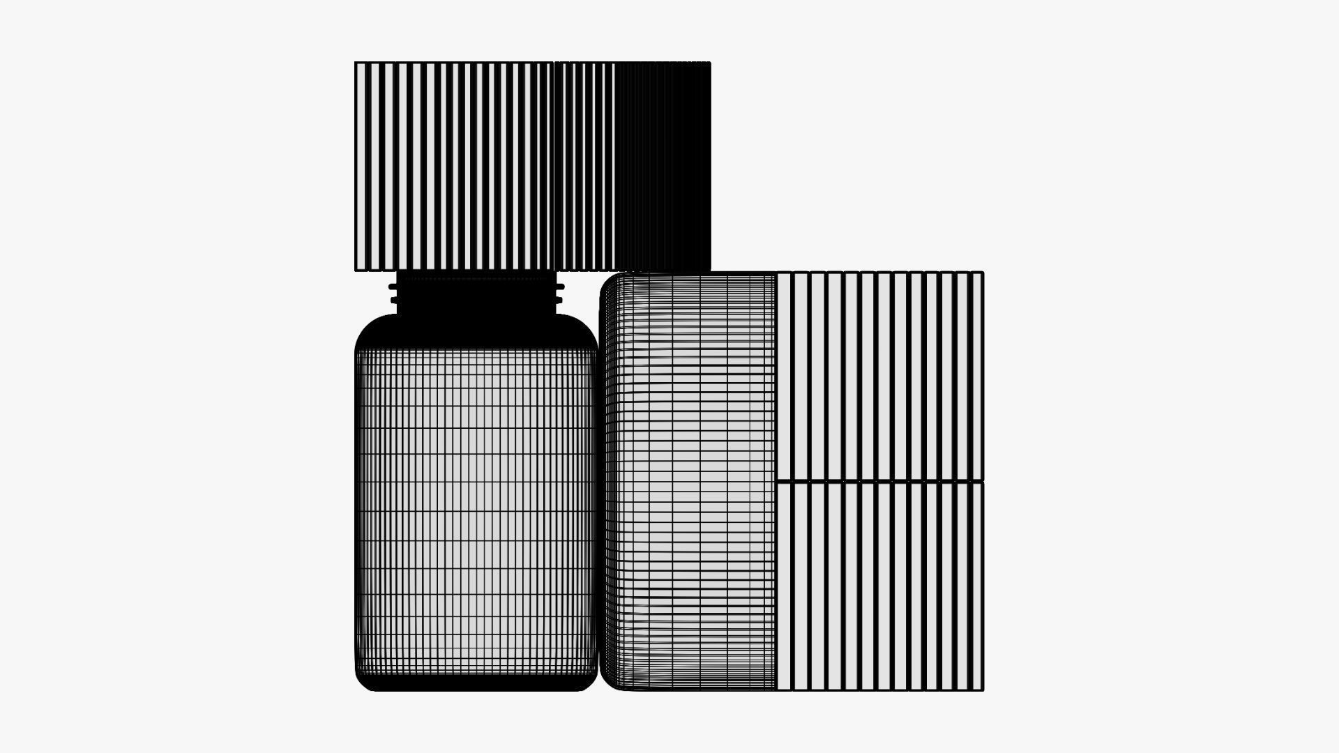 Basic Vitamin Bottle - Geometry Only No Textures No Materials 3D model_6
