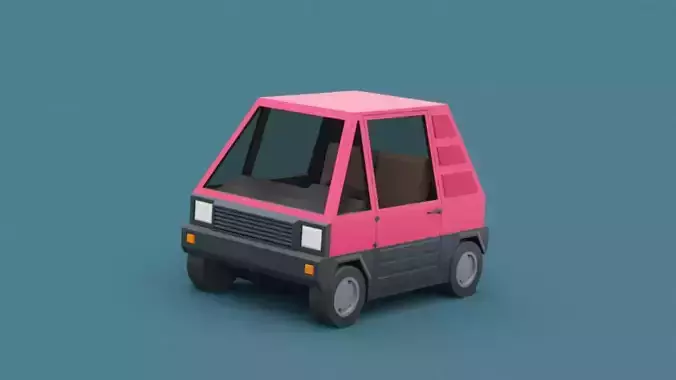 Stylized Cartoon Euro Micro Car 