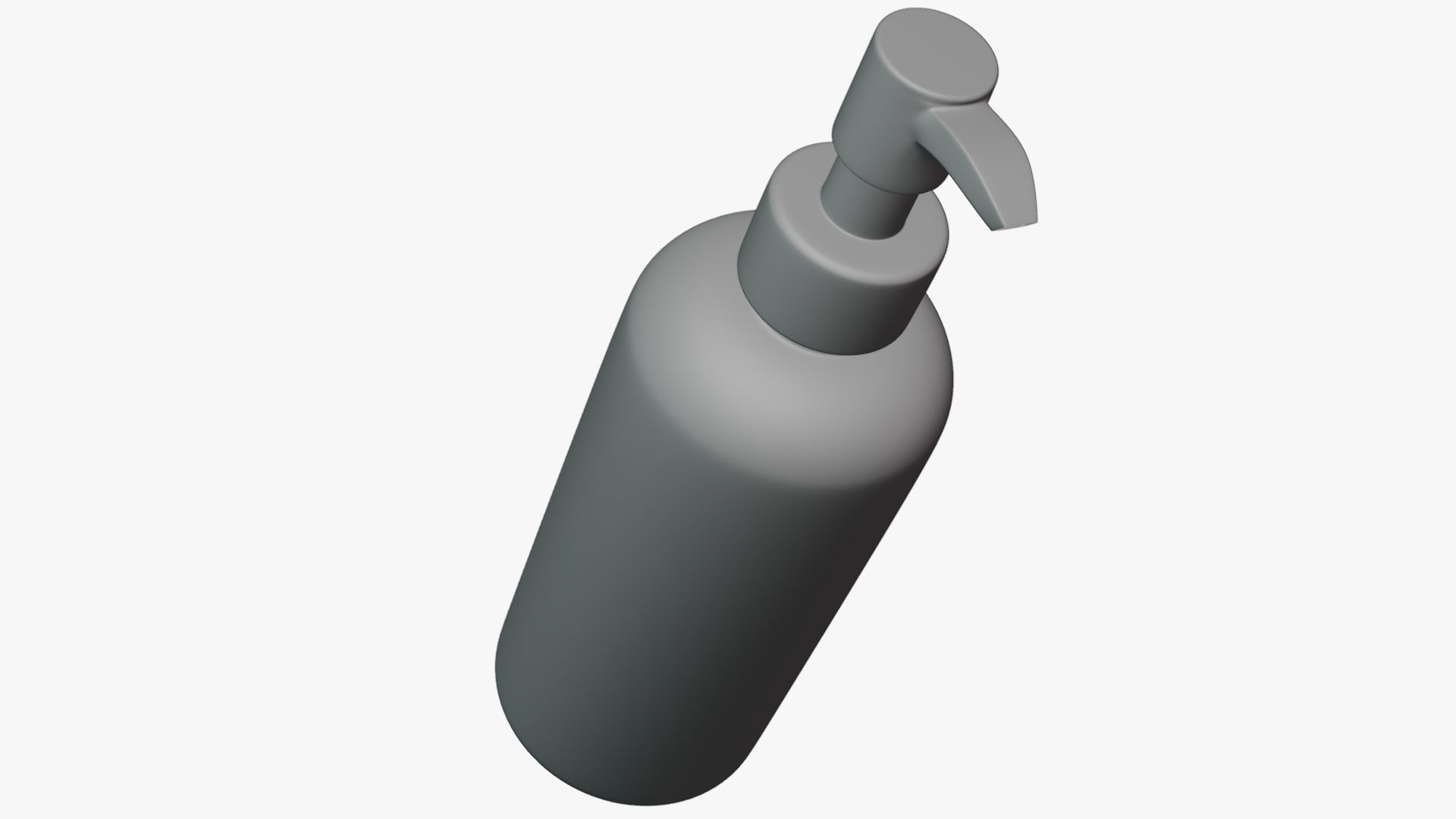 Basic Shampoo Bottle - Geometry Only No Textures No Materials 3D model_4