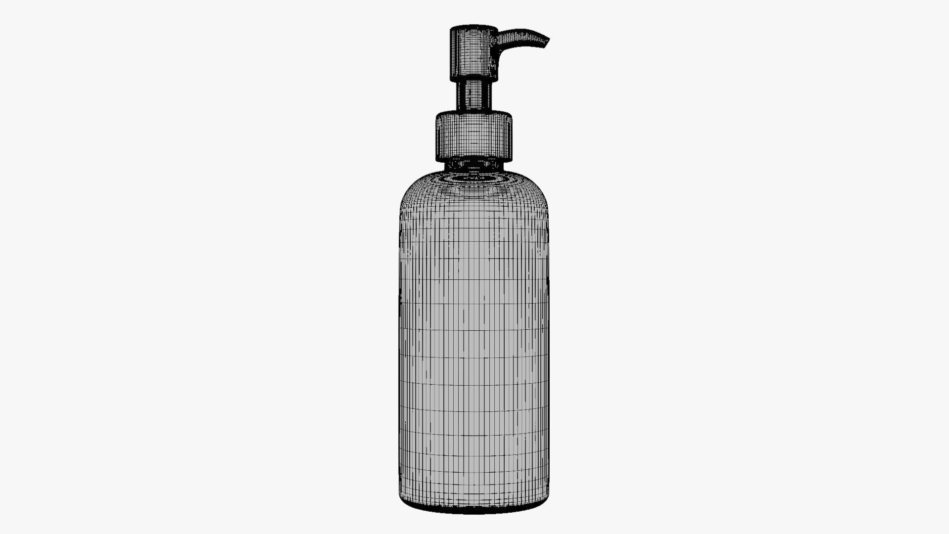 Basic Shampoo Bottle - Geometry Only No Textures No Materials 3D model_5