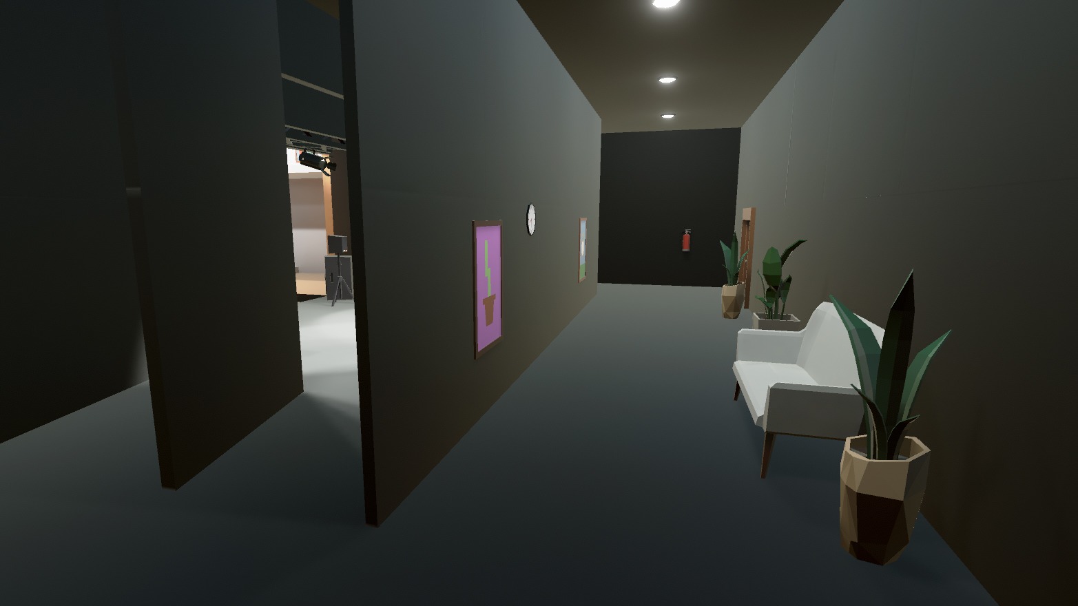 Concert Stage Hall Low-poly 3D model_12