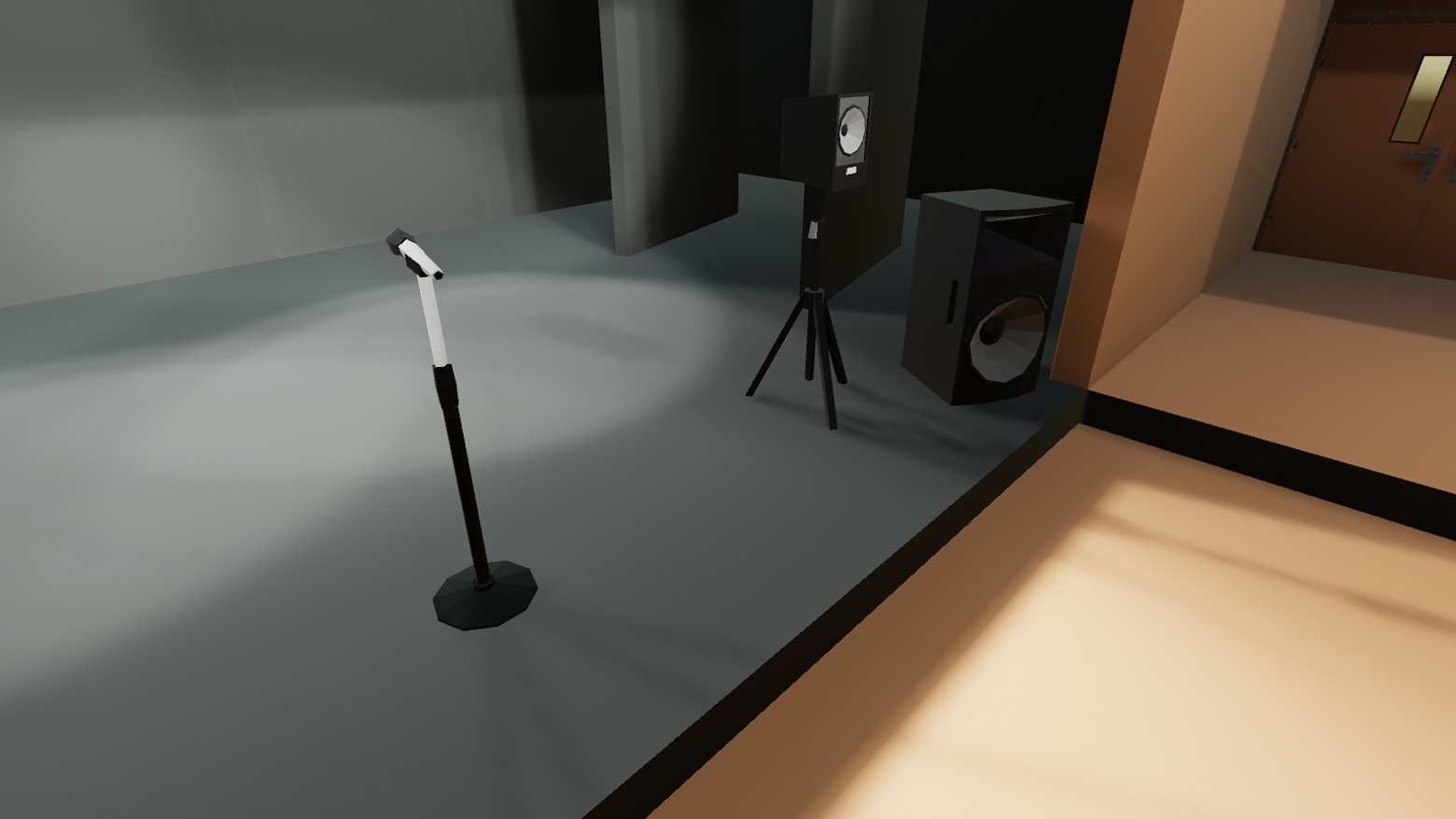 Concert Stage Hall Low-poly 3D model_5
