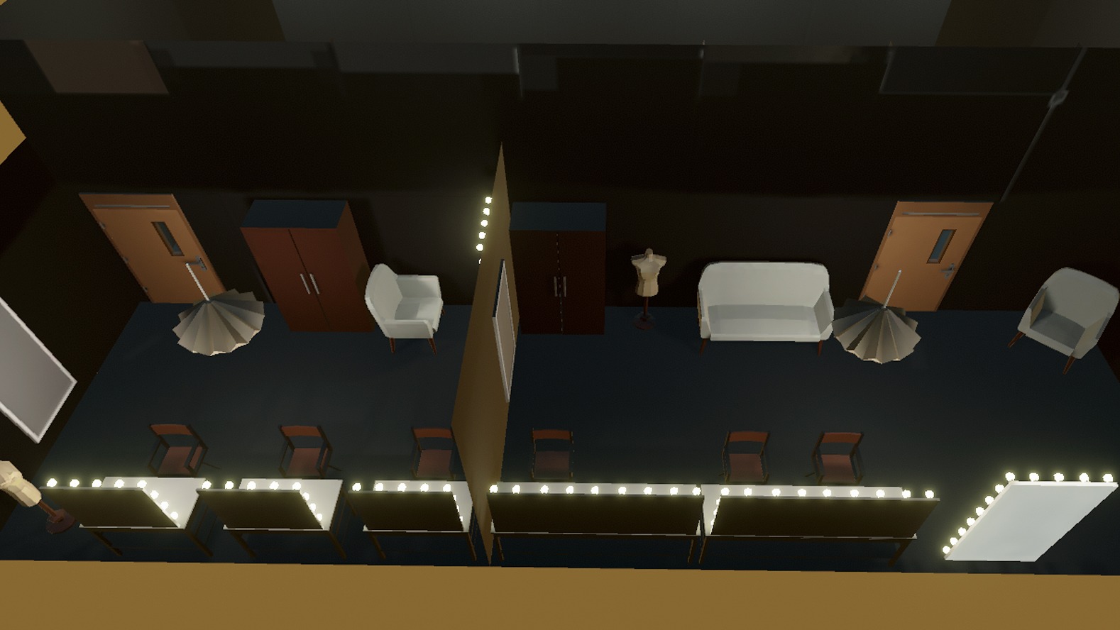 Concert Stage Hall Low-poly 3D model_11