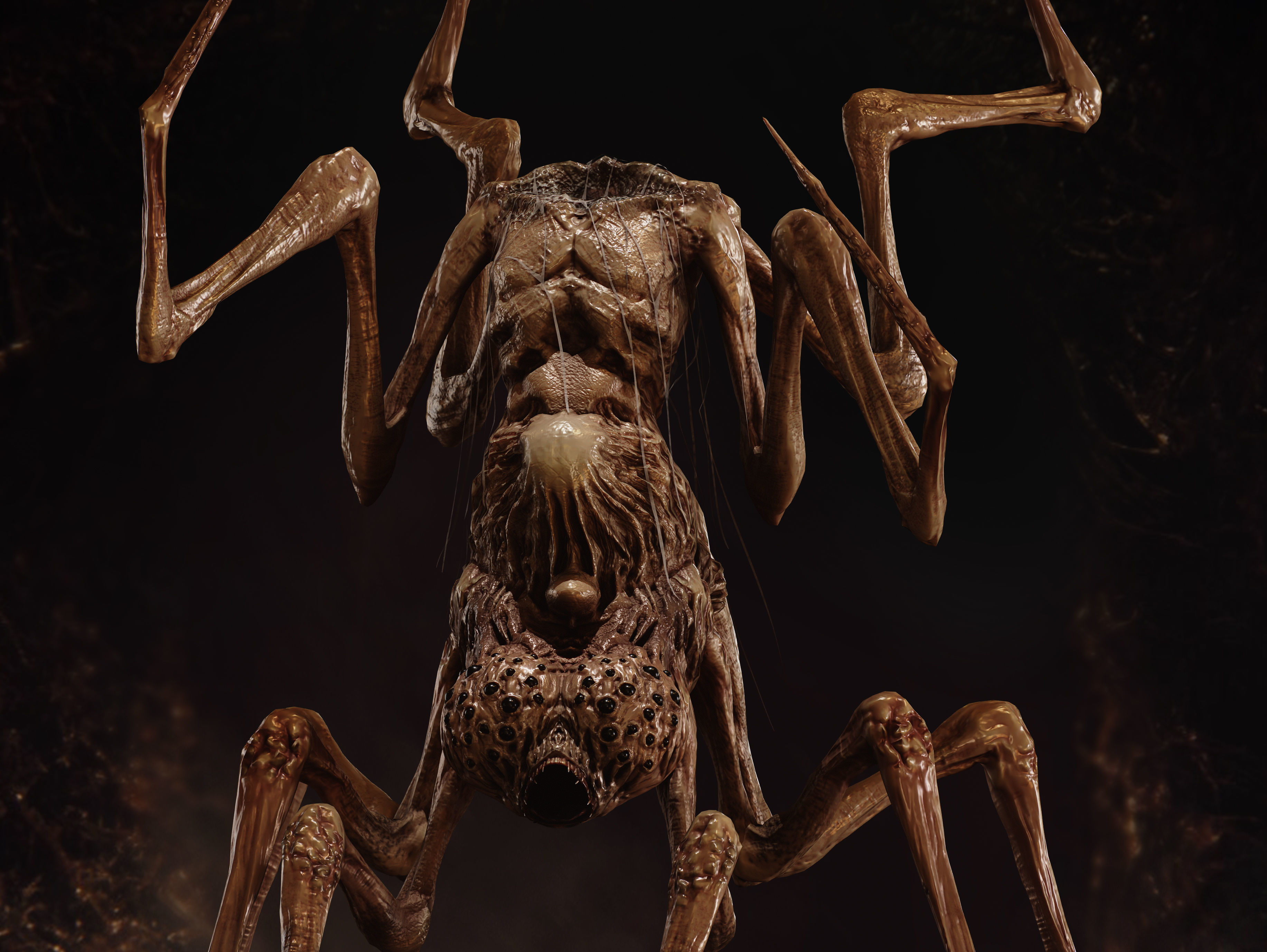 Creature from Love Death and Robots Low-poly 3D model_6