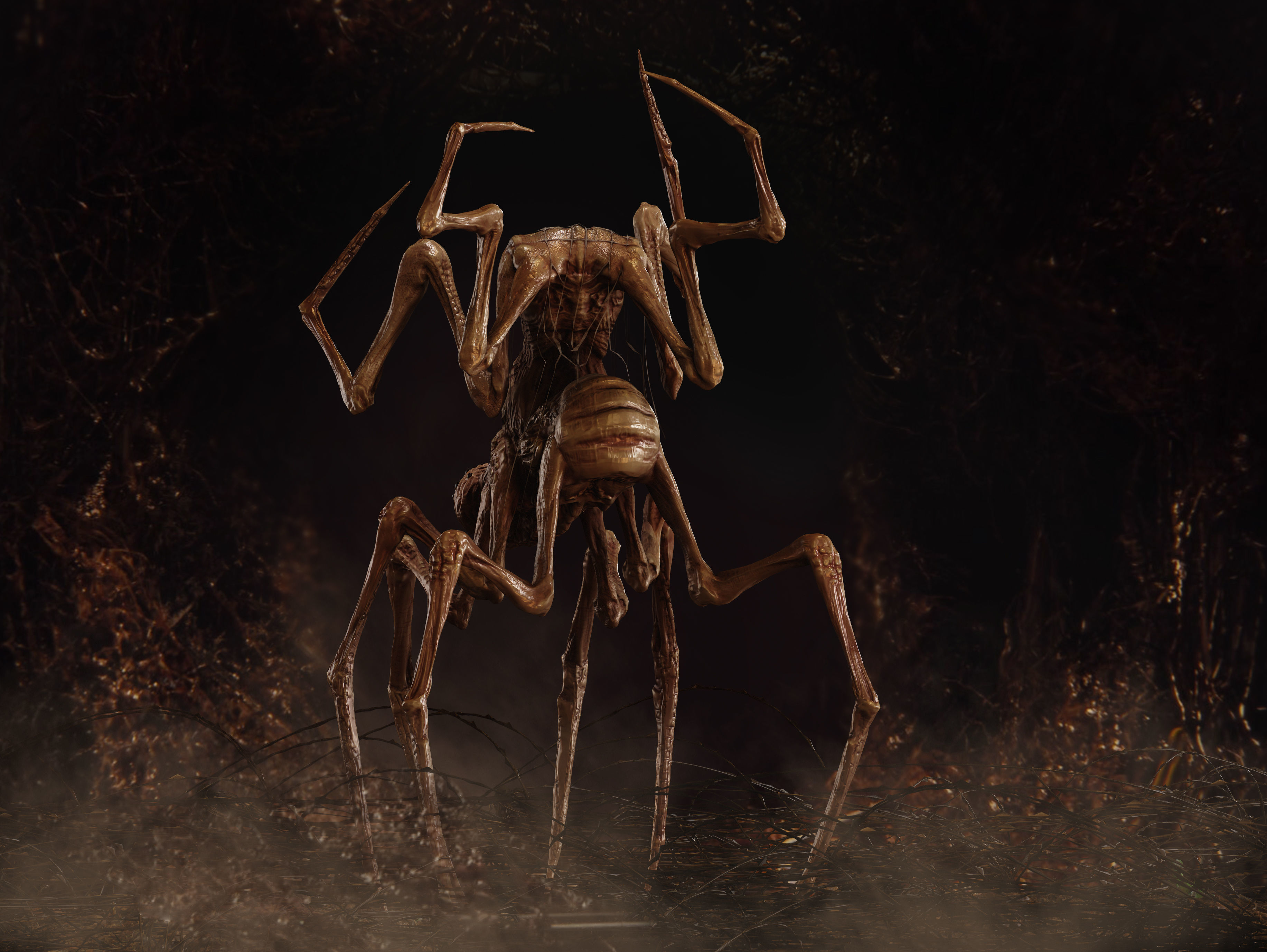 Creature from Love Death and Robots Low-poly 3D model_4