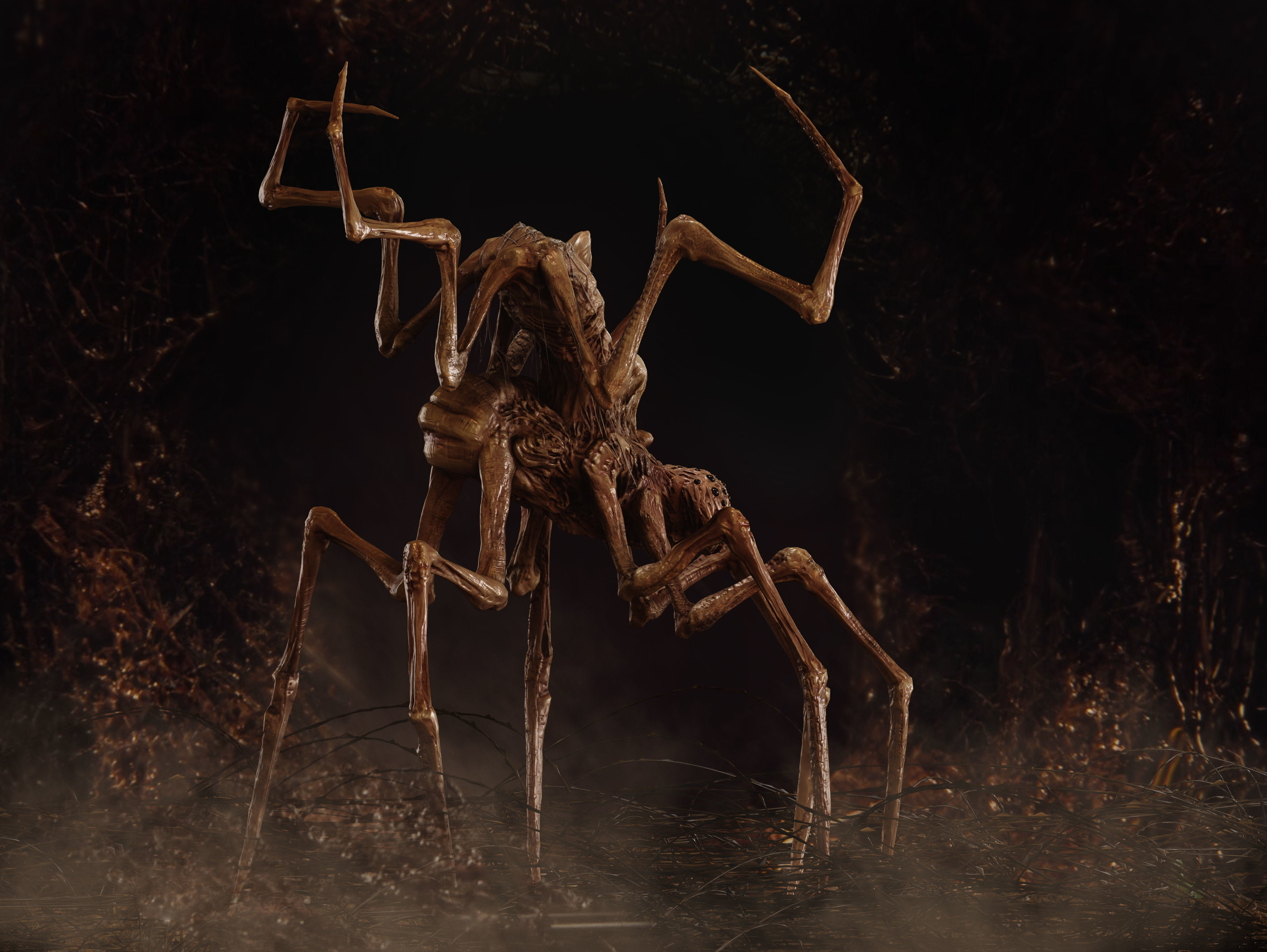 Creature from Love Death and Robots Low-poly 3D model_3