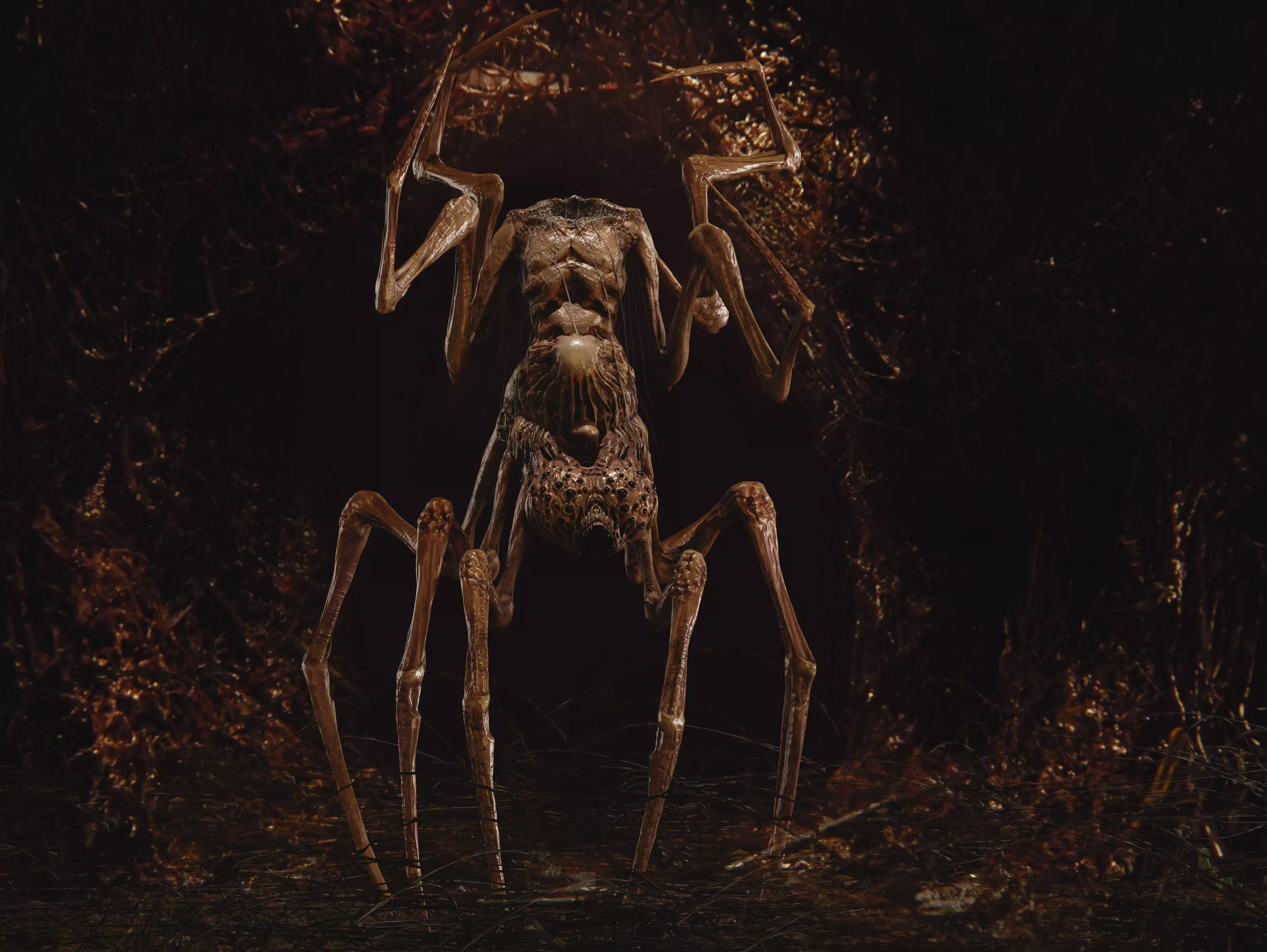 Creature from Love Death and Robots Low-poly 3D model_0