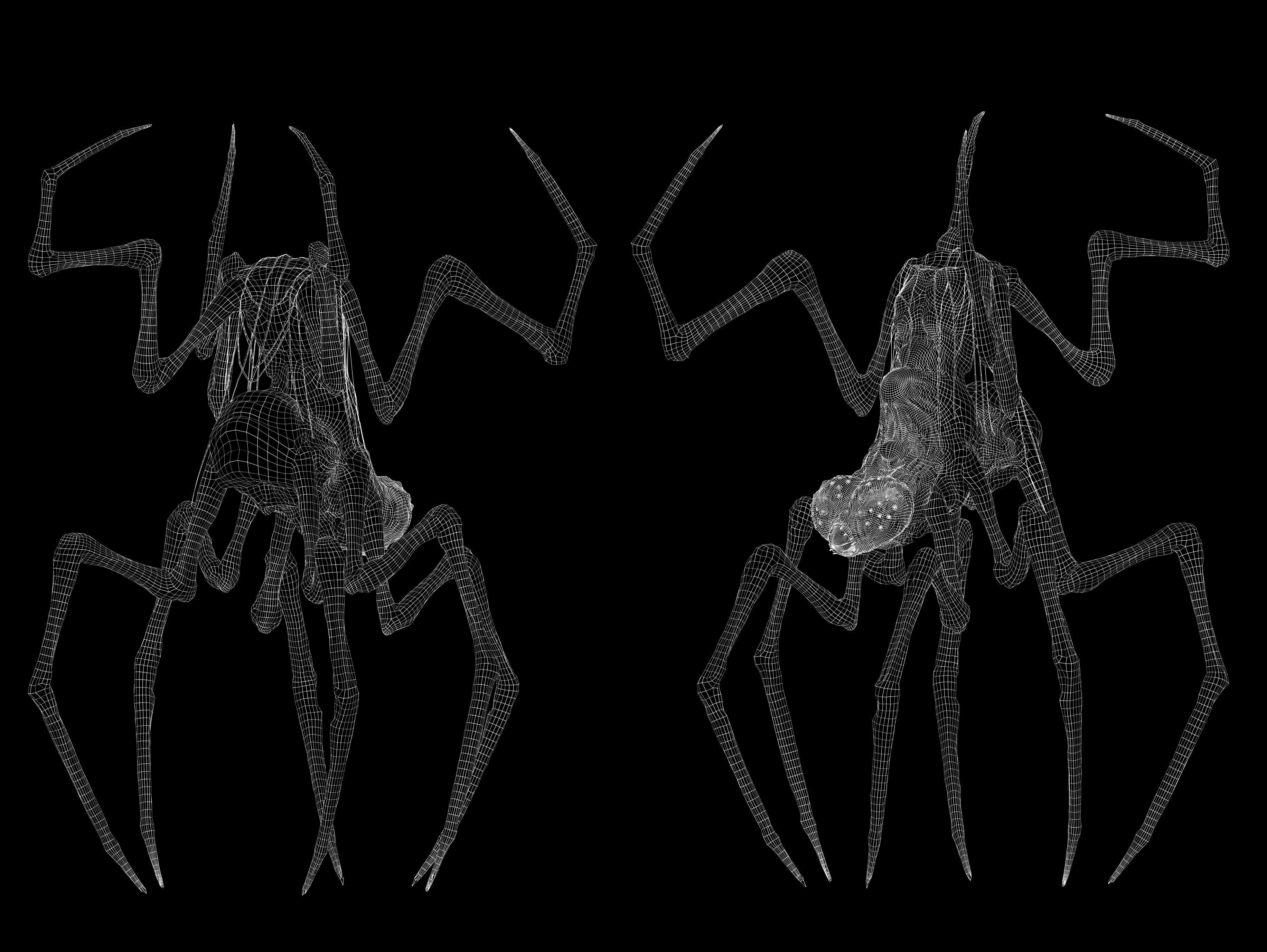 Creature from Love Death and Robots Low-poly 3D model_9