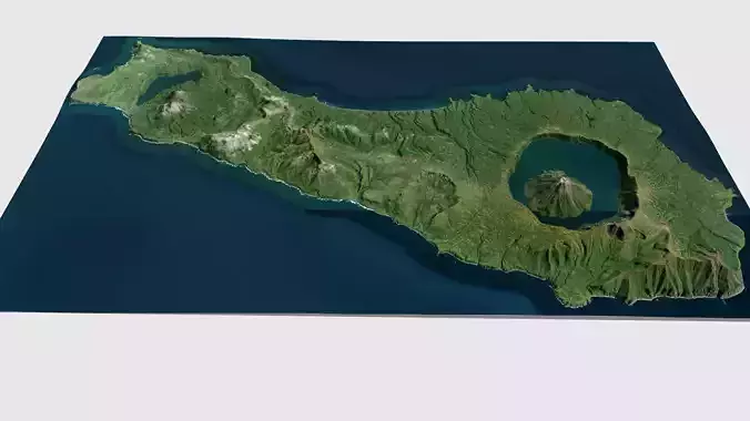 Onekotan island Great Kuril Islands 3D model