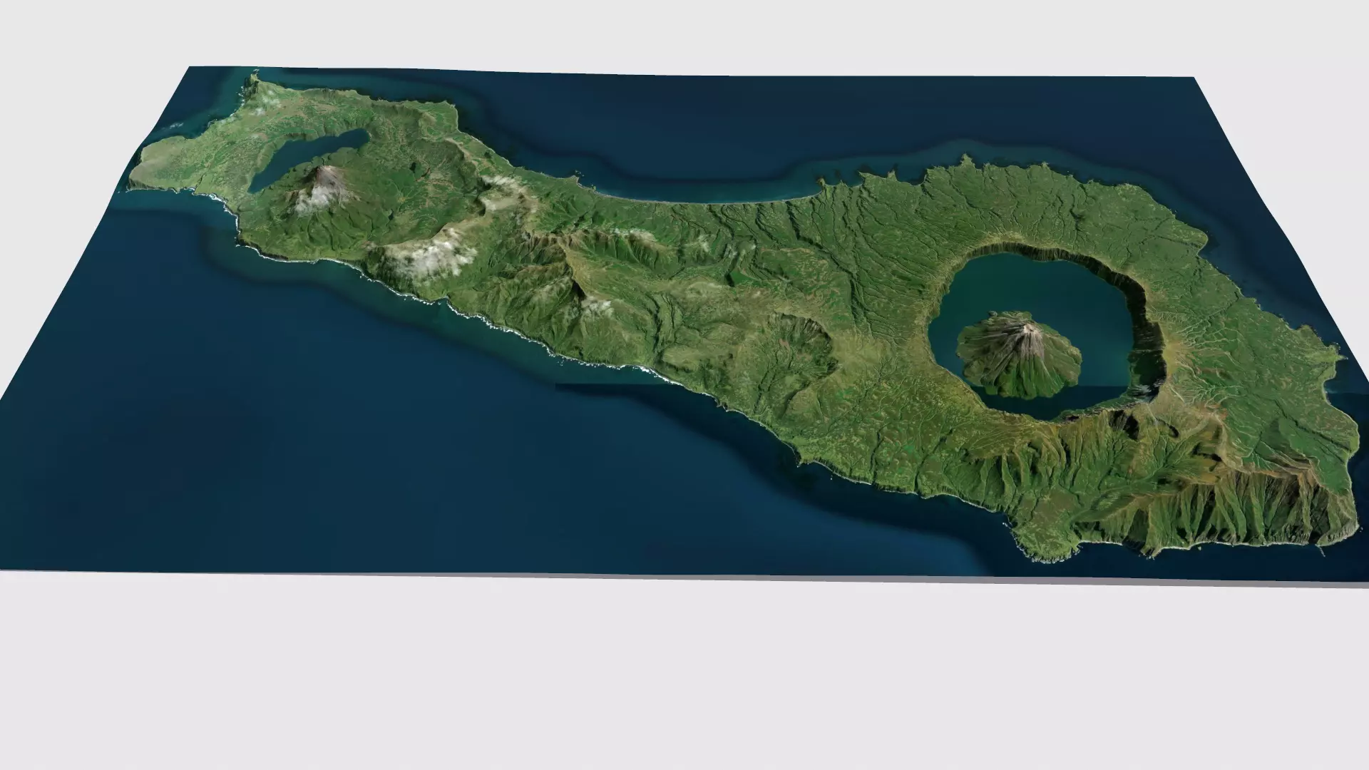 Onekotan island Great Kuril Islands 3D model_0