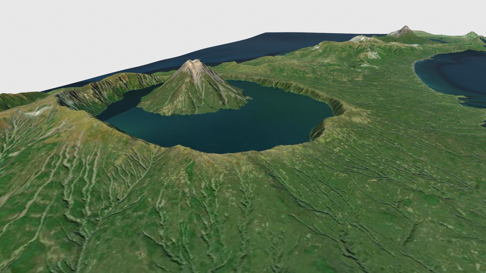 Onekotan island Great Kuril Islands 3D model_4