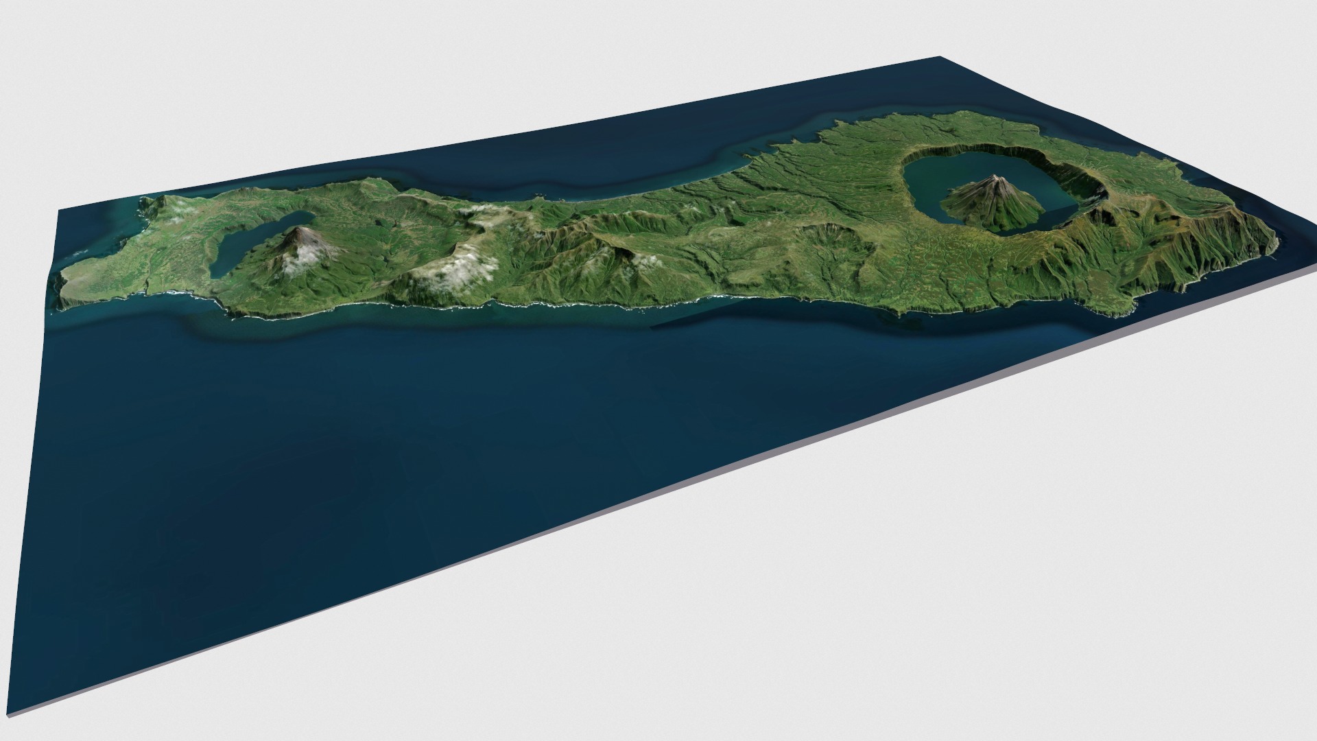 Onekotan island Great Kuril Islands 3D model_5
