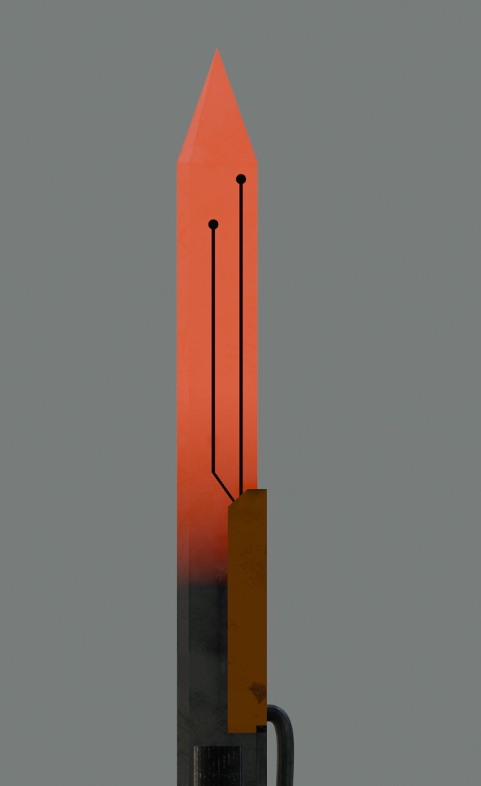 Heat sword Low-poly 3D model_8