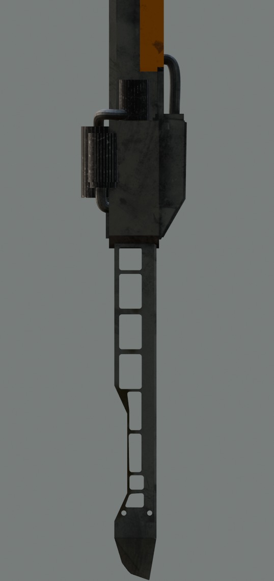 Heat sword Low-poly 3D model_9