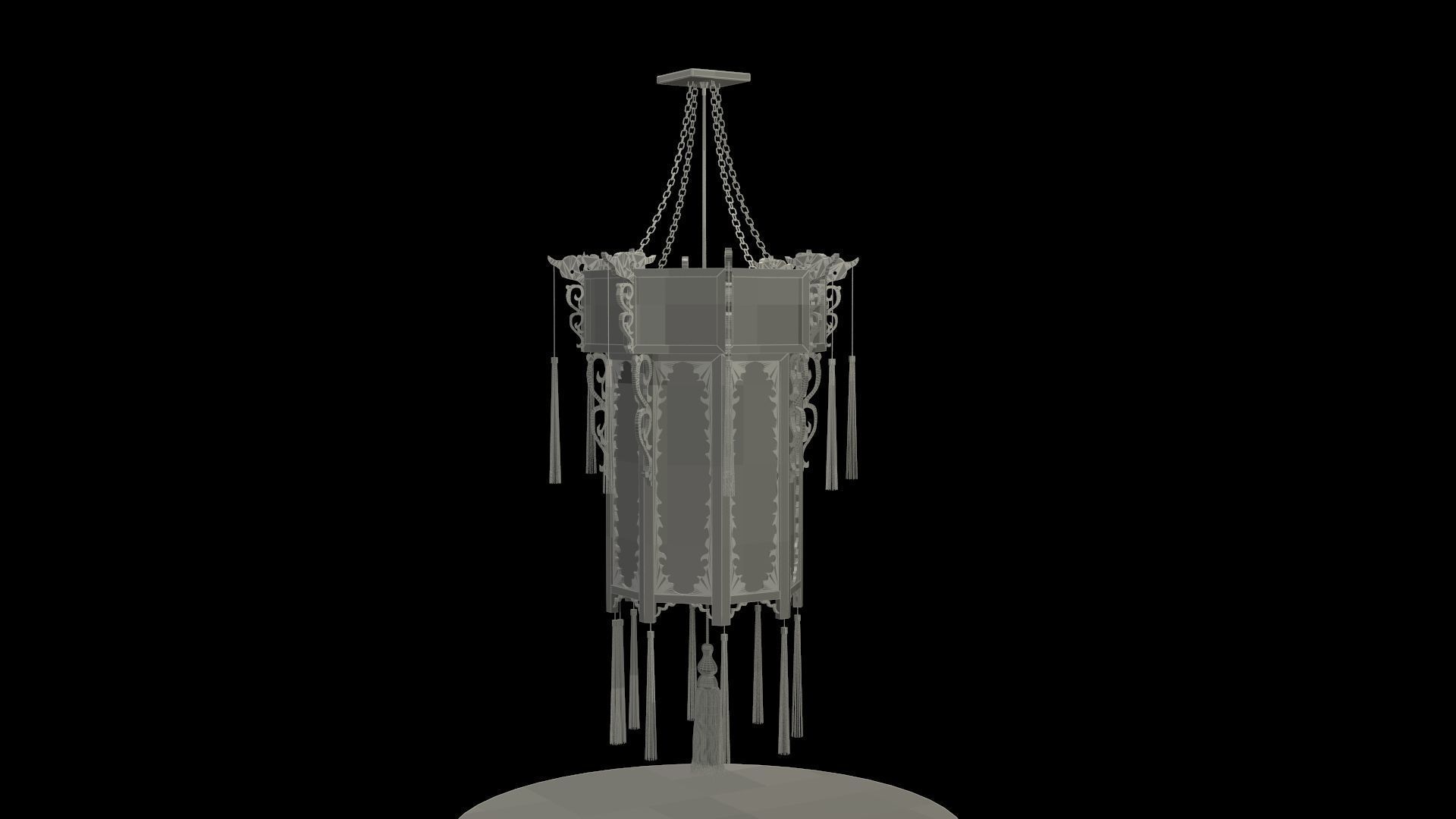 Chinese palace lantern 3D model_7