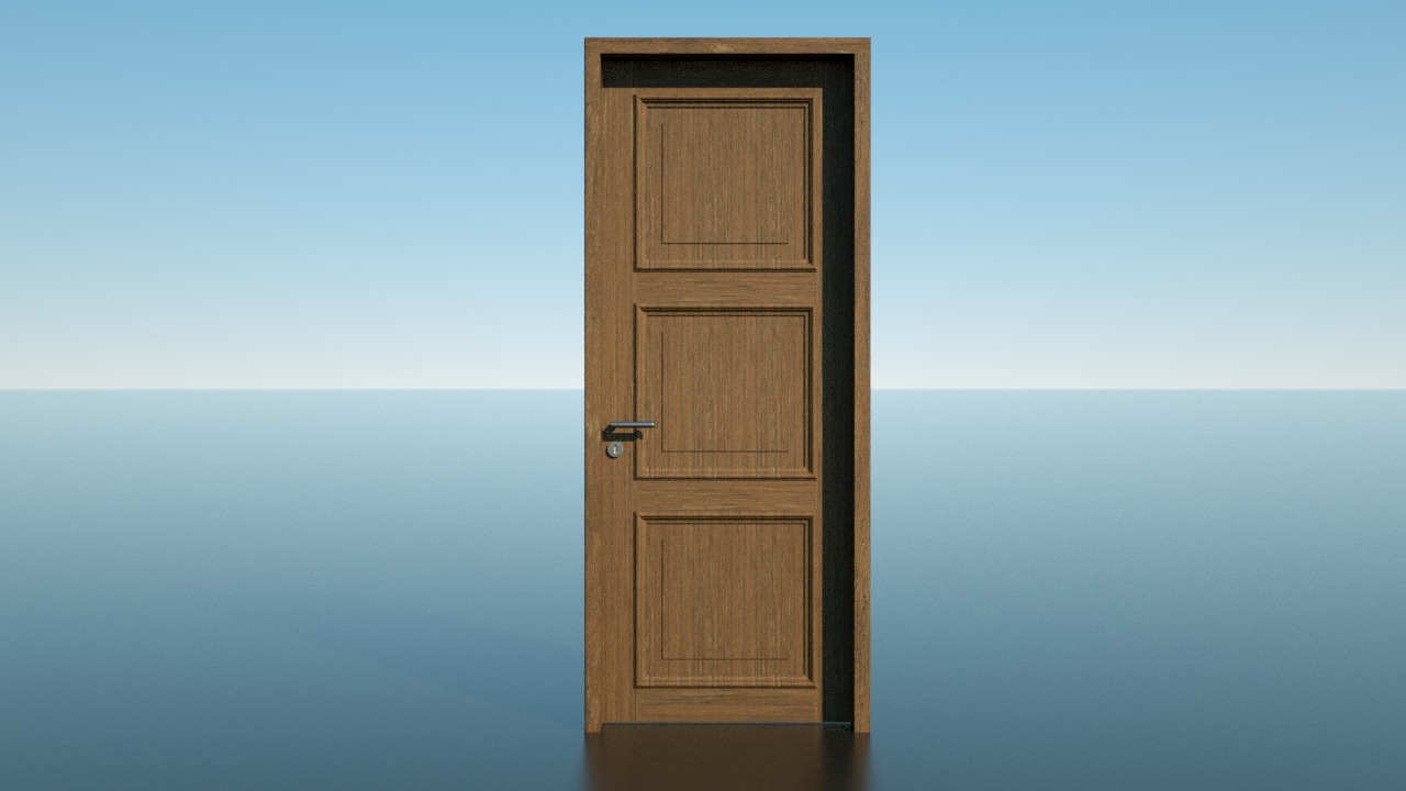 door PSL wooden bundle 3D model_3