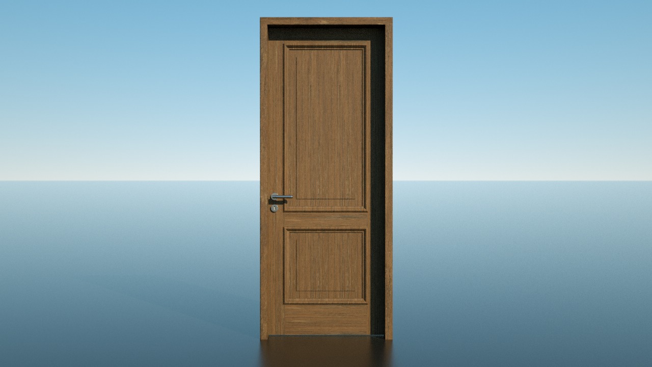 door PSL wooden bundle 3D model_2
