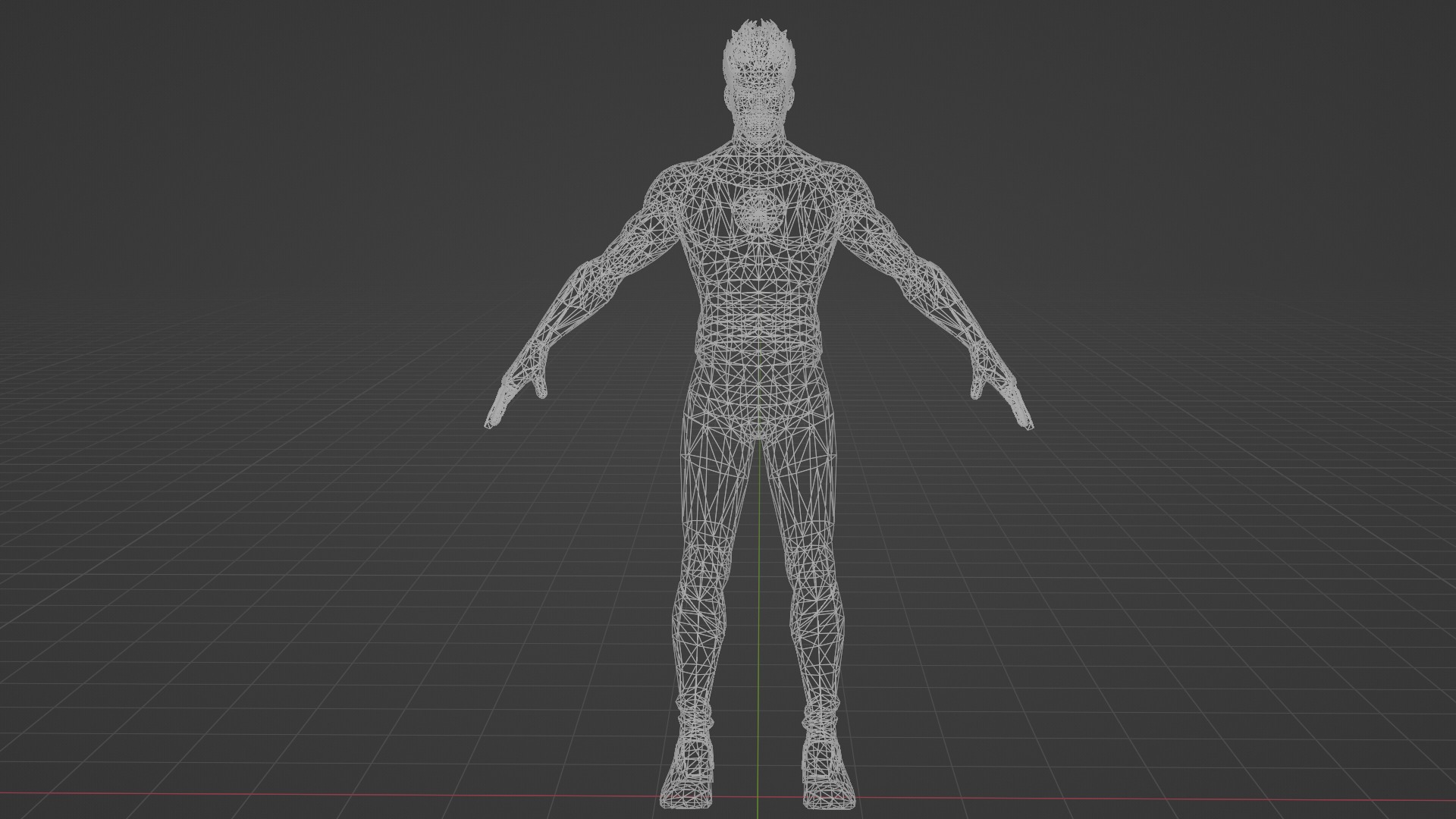 Human Torch Low-poly 3D model_6