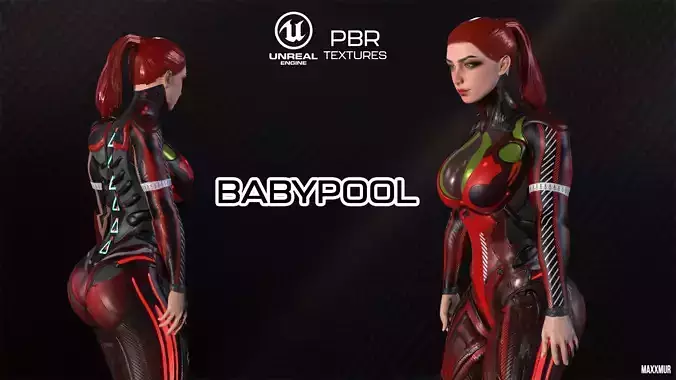 BABYPOOL Low-Poly Game Ready PBR 3D Character Low-poly 3D model