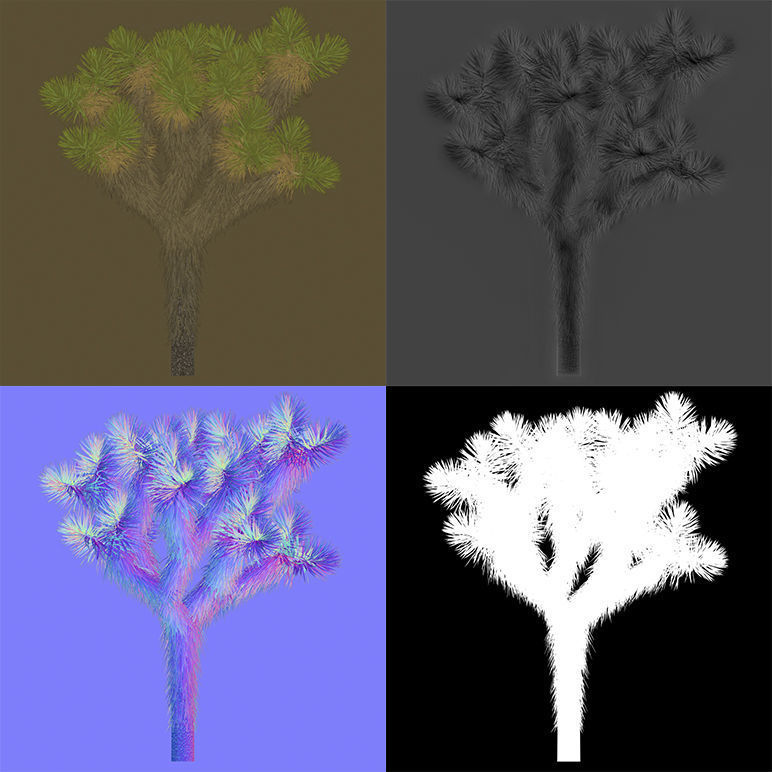 Joshua Tree Low Poly Low-poly 3D model_6