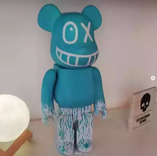 BearBrick Kaws Articulated mashup supreme 3D print model