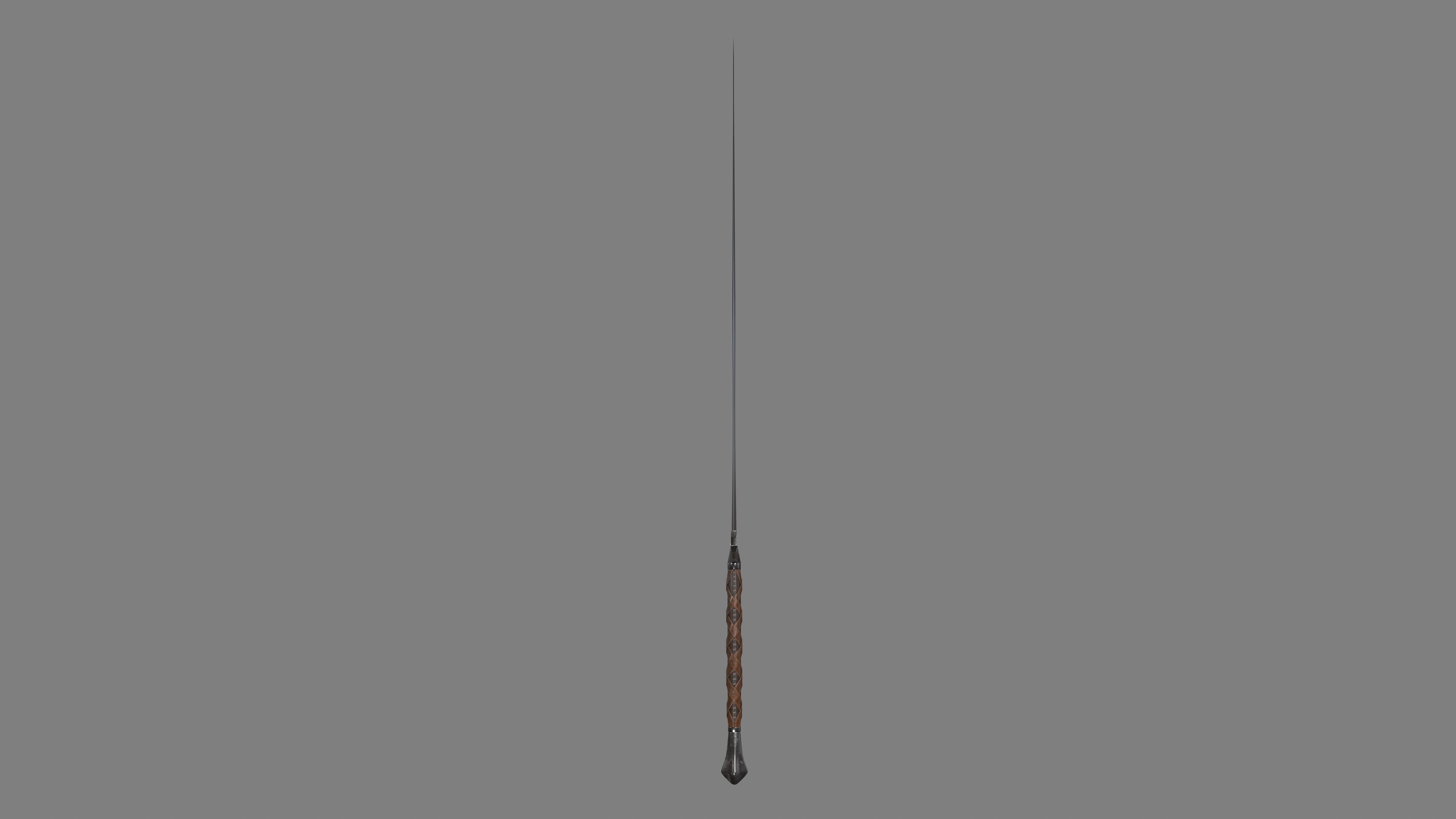 Leather bound sword Low-poly 3D model_1