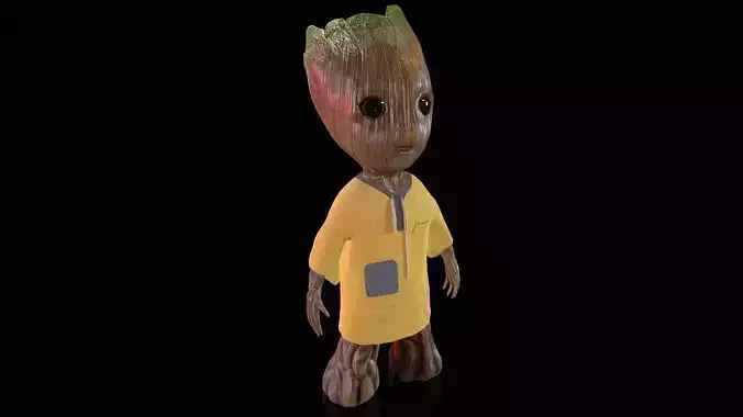 Low-poly groot character model