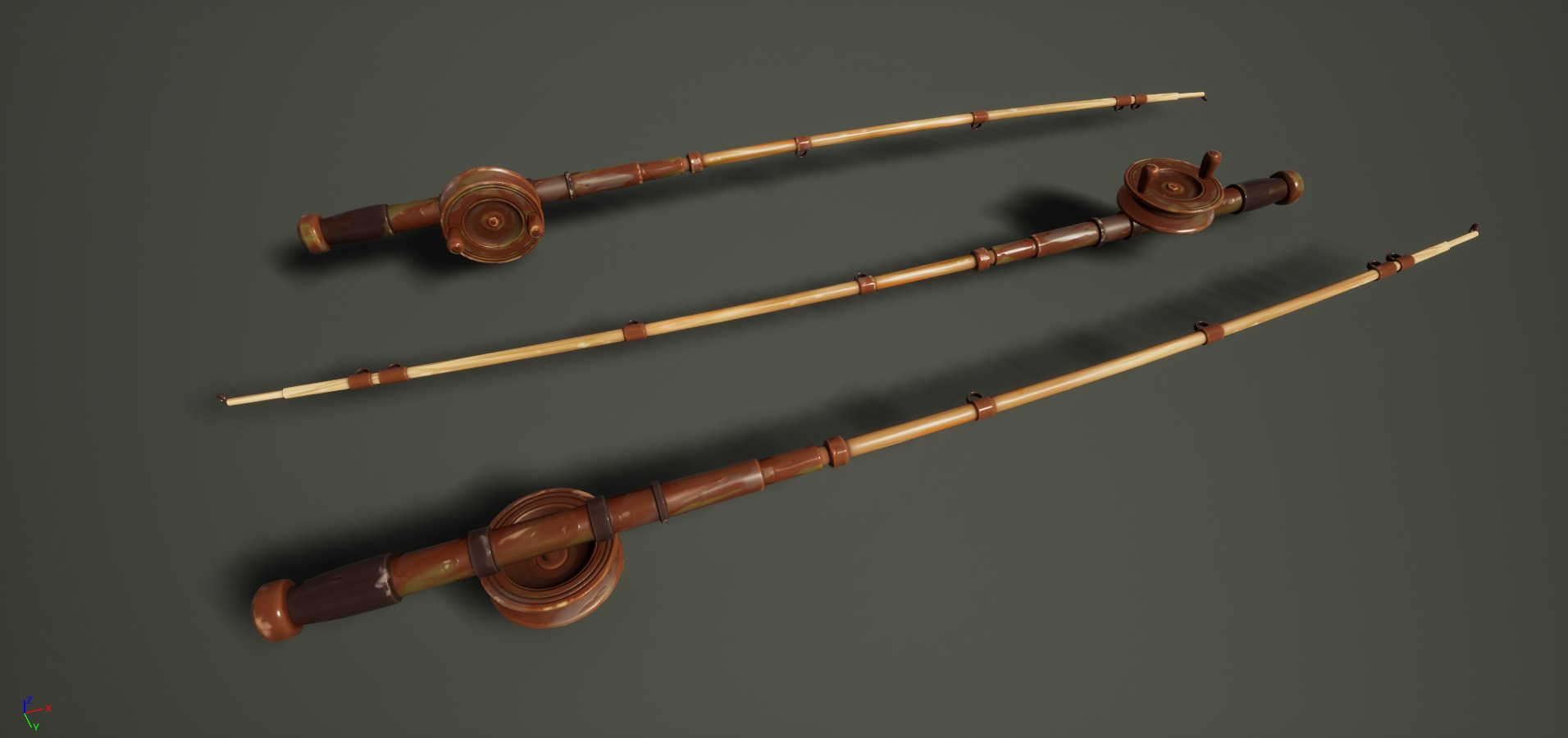 Stylized Axe Knife Spoon Kit Low-poly 3D model_4