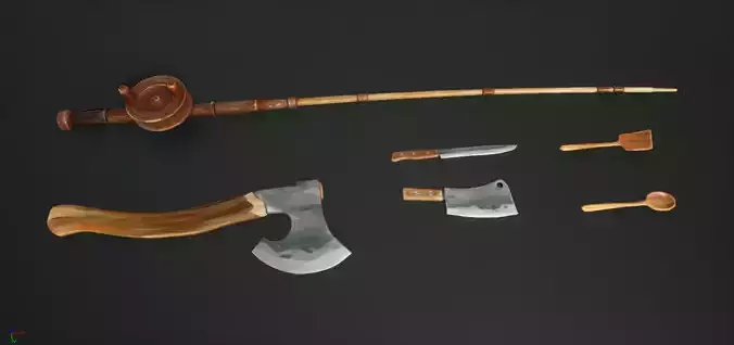 Stylized Axe Knife Spoon Kit