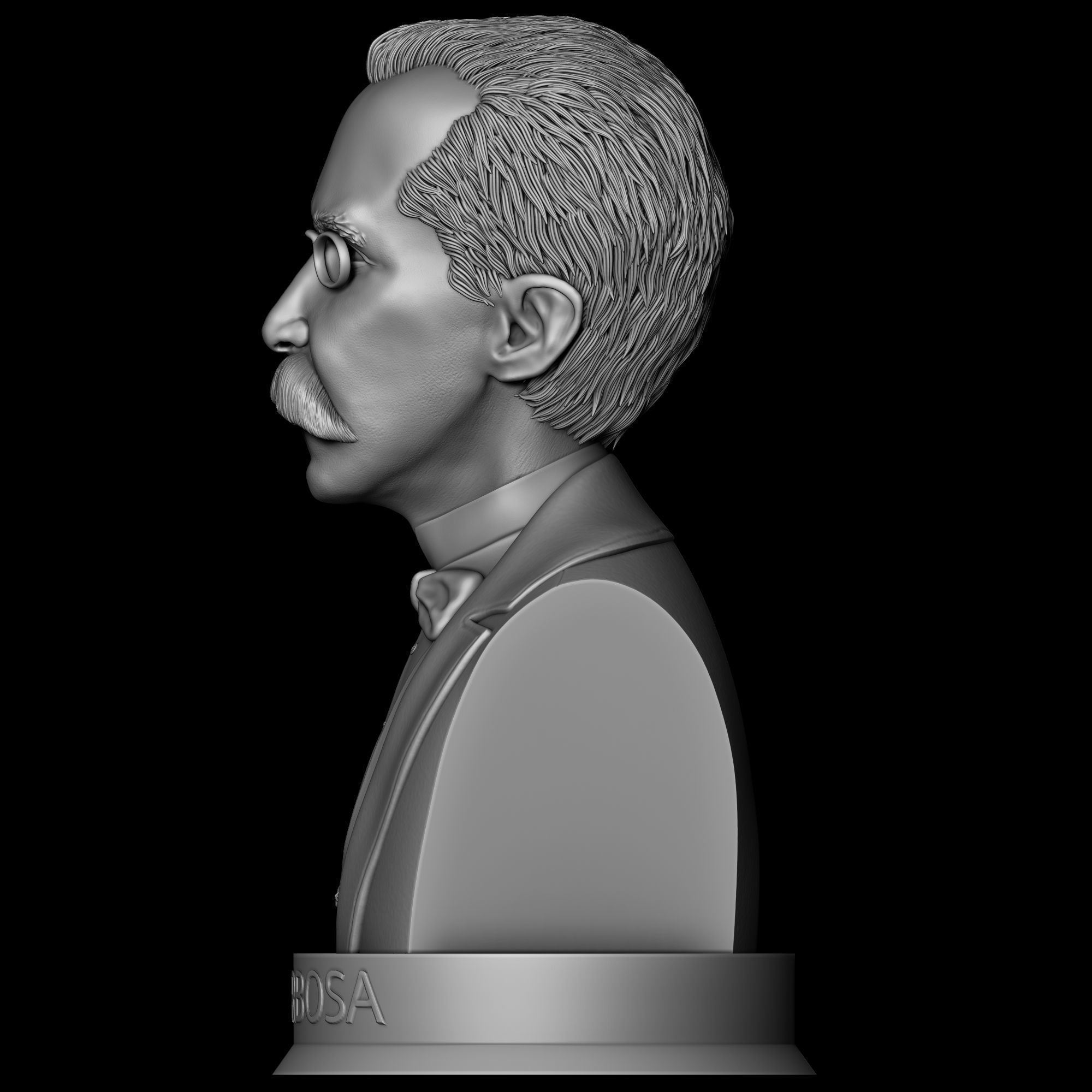 Ruy Barbosa 3D Model Sculpture 3D print model_3