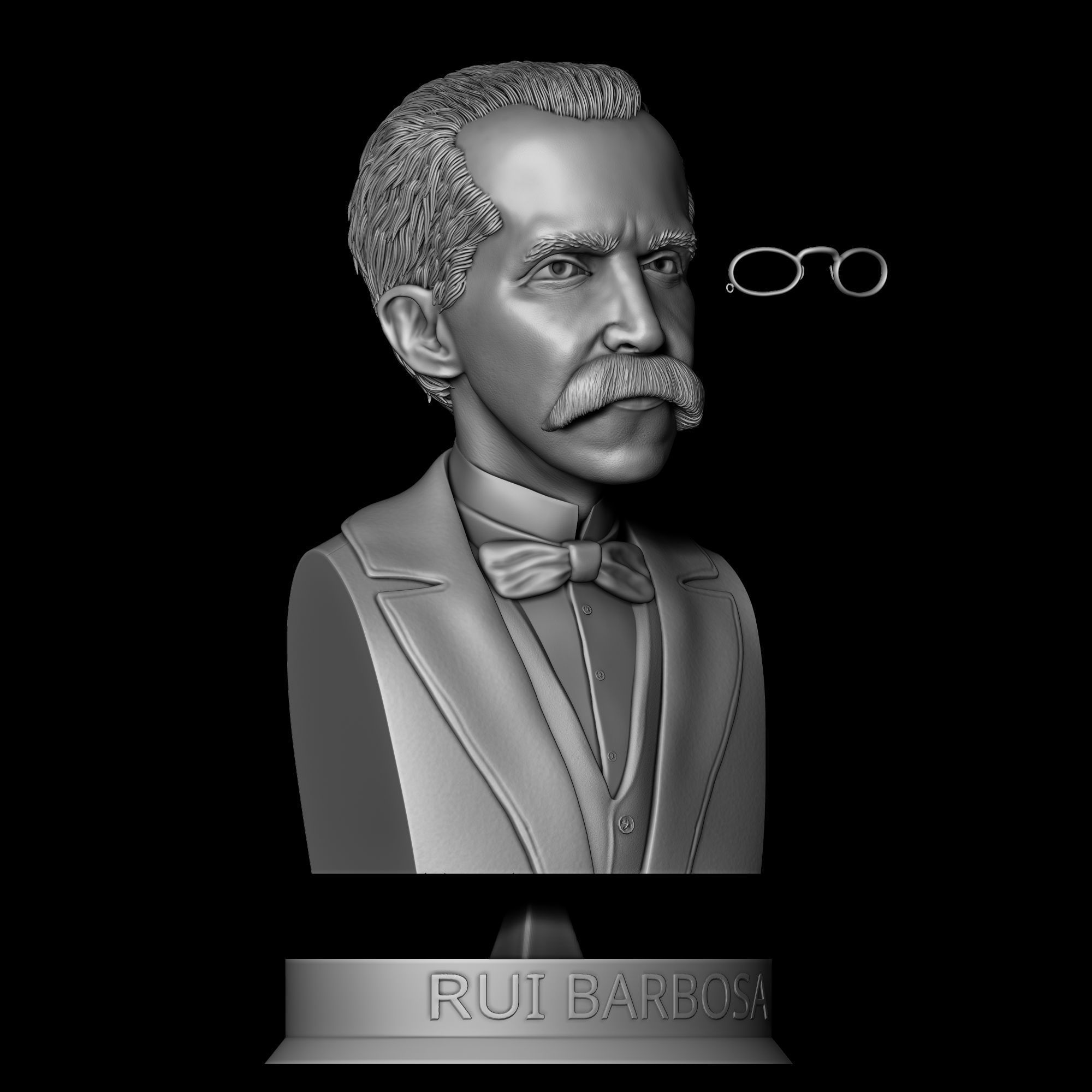 Ruy Barbosa 3D Model Sculpture 3D print model_5