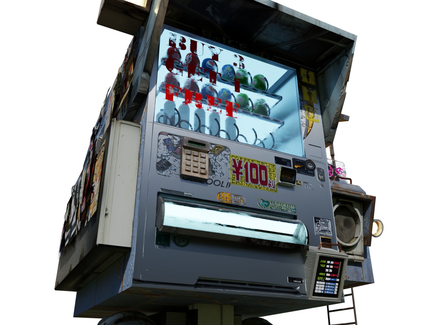 Sentient Cola Cart Vending Machine 3D model_3
