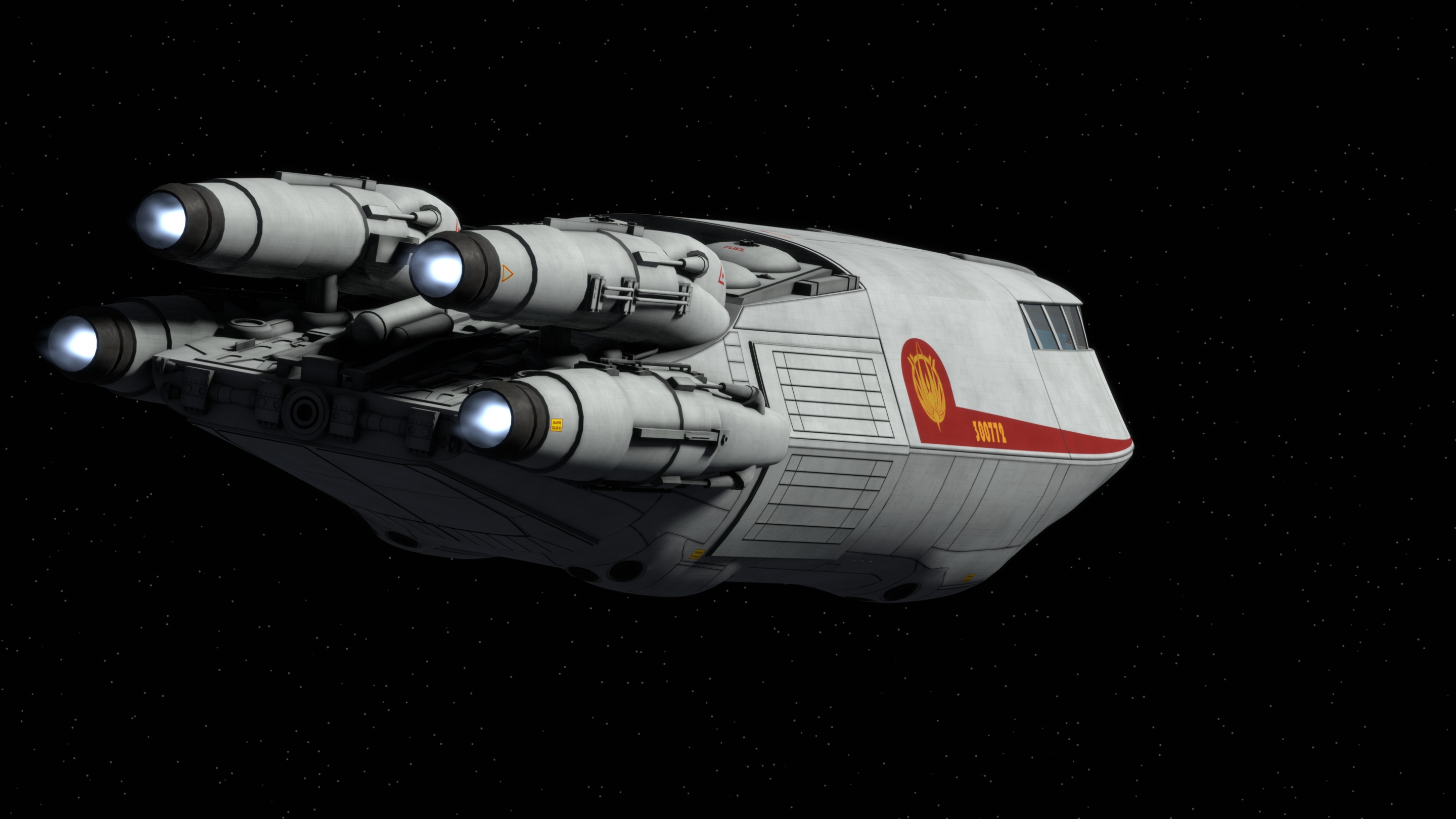 Battlestar Galactica - Colonial Shuttle Mk2 with 6 Color Schemes 3D model_2