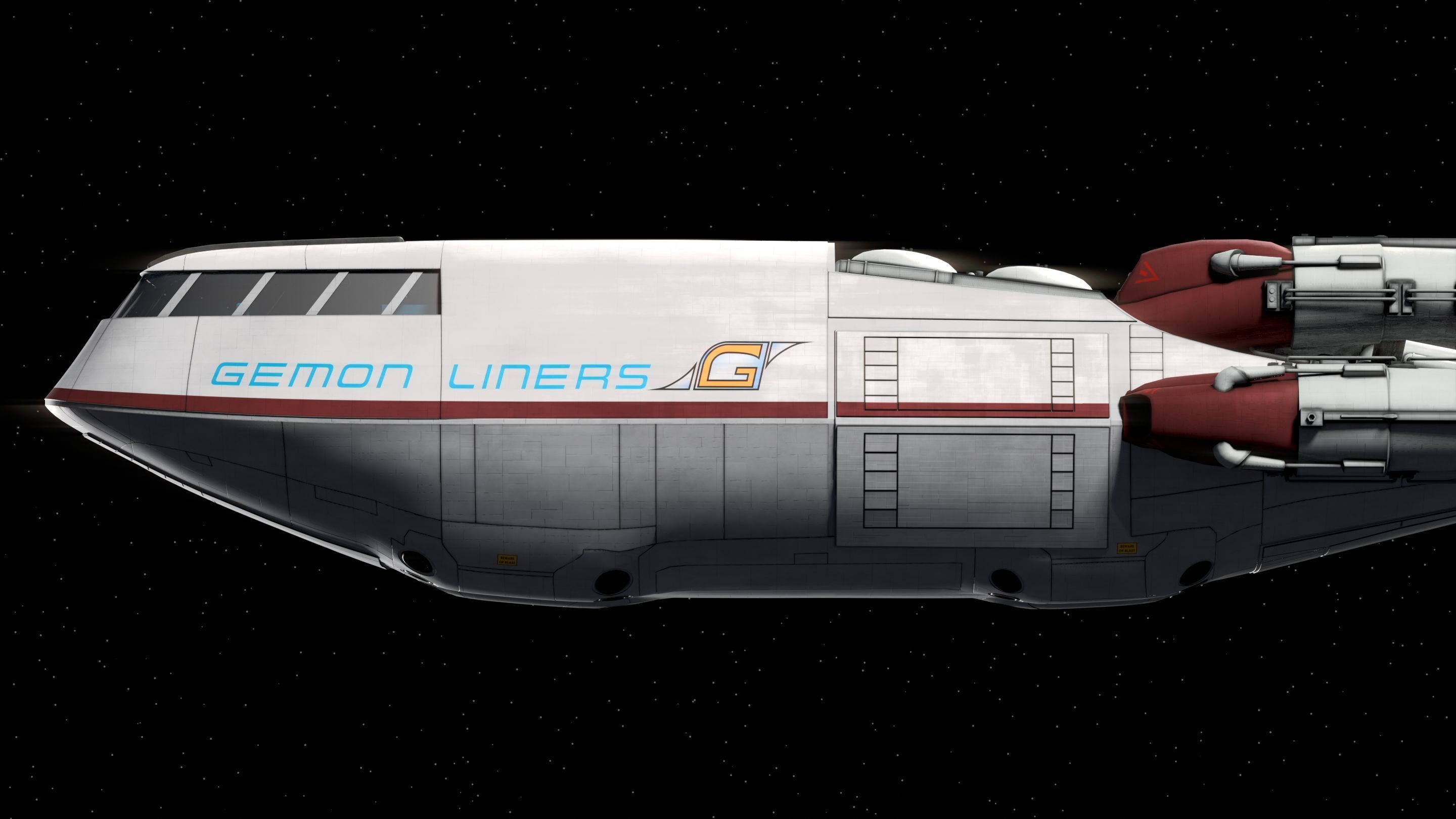 Battlestar Galactica - Colonial Shuttle Mk2 with 6 Color Schemes 3D model_6
