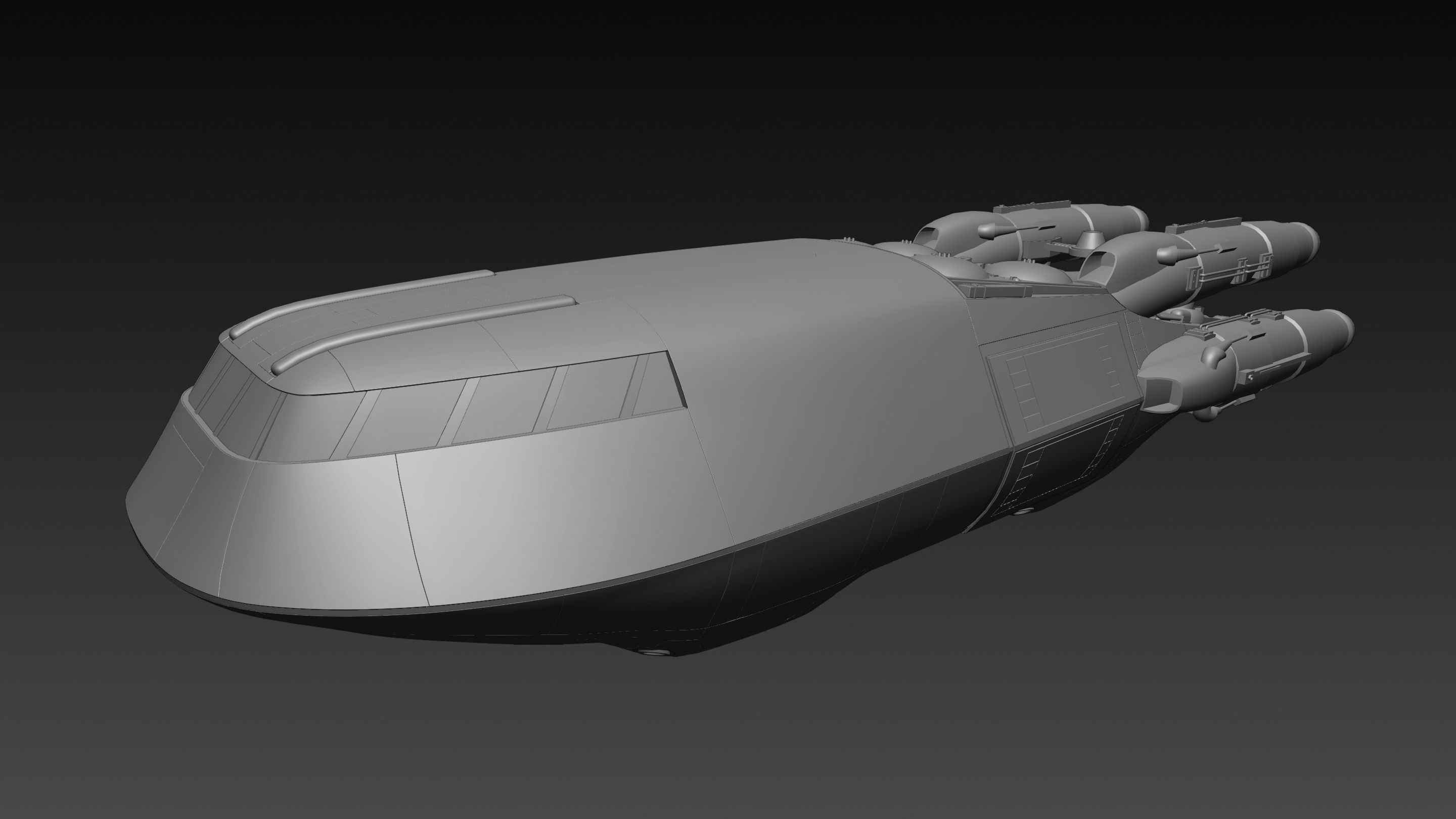 Battlestar Galactica - Colonial Shuttle Mk2 with 6 Color Schemes 3D model_18