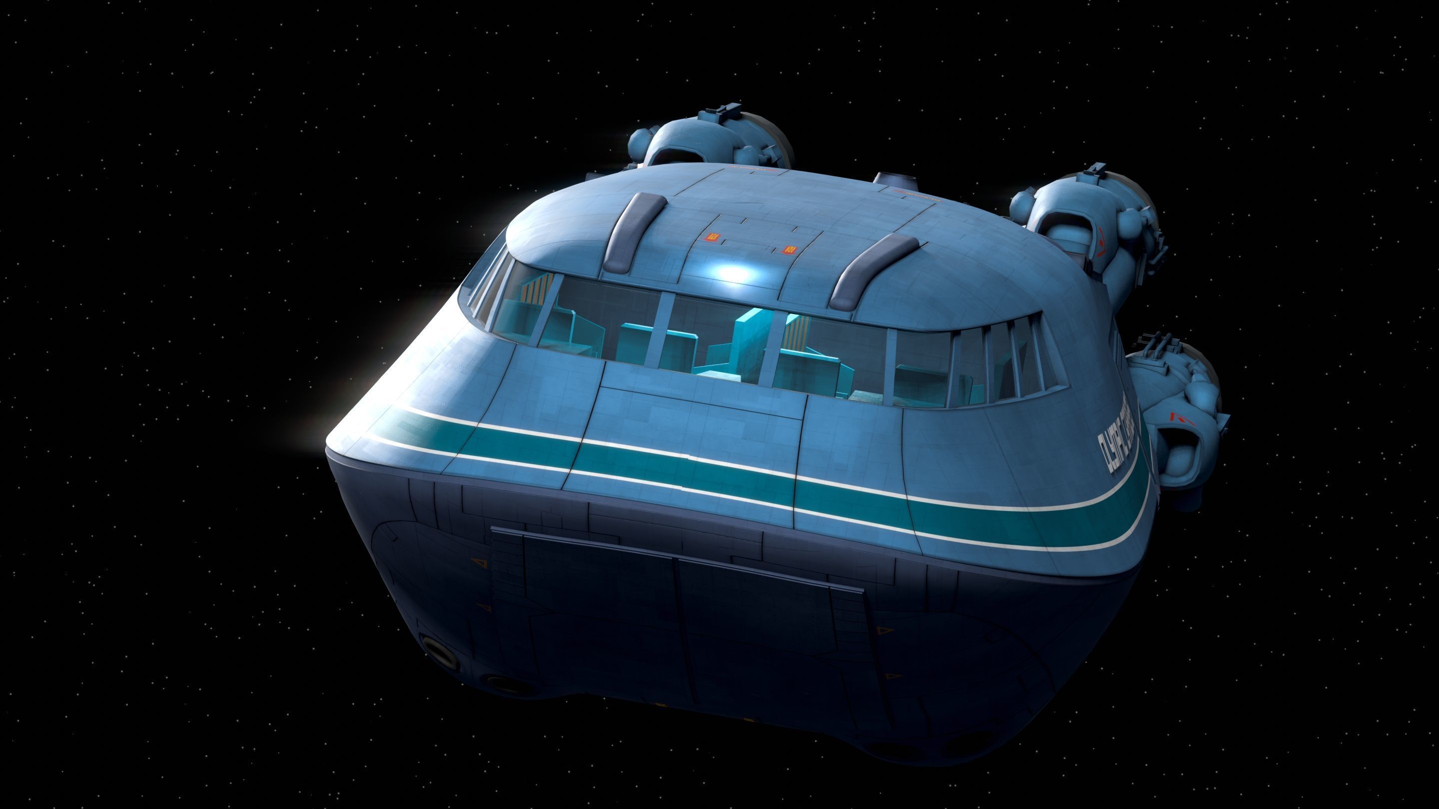 Battlestar Galactica - Colonial Shuttle Mk2 with 6 Color Schemes 3D model_9