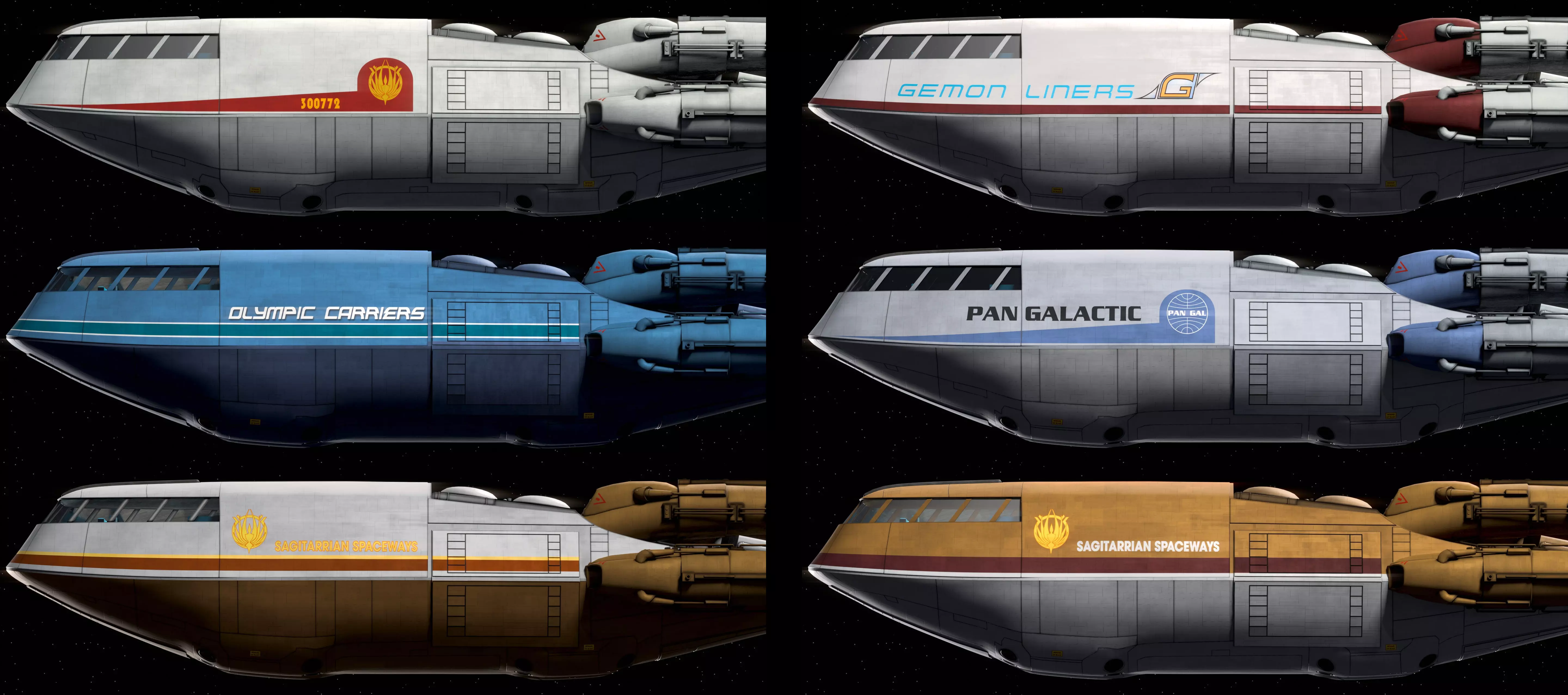 Battlestar Galactica - Colonial Shuttle Mk2 with 6 Color Schemes 3D model_0