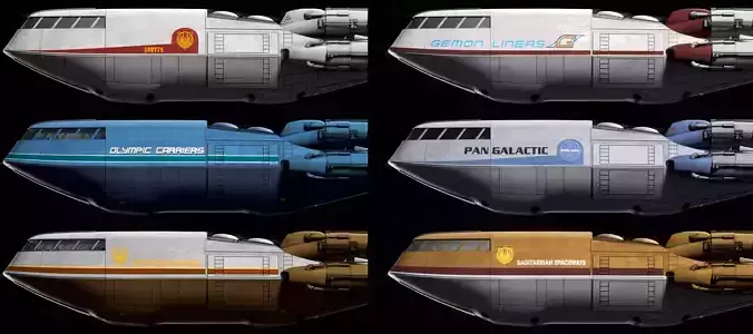Battlestar Galactica - Colonial Shuttle Mk2 with 6 Color Schemes