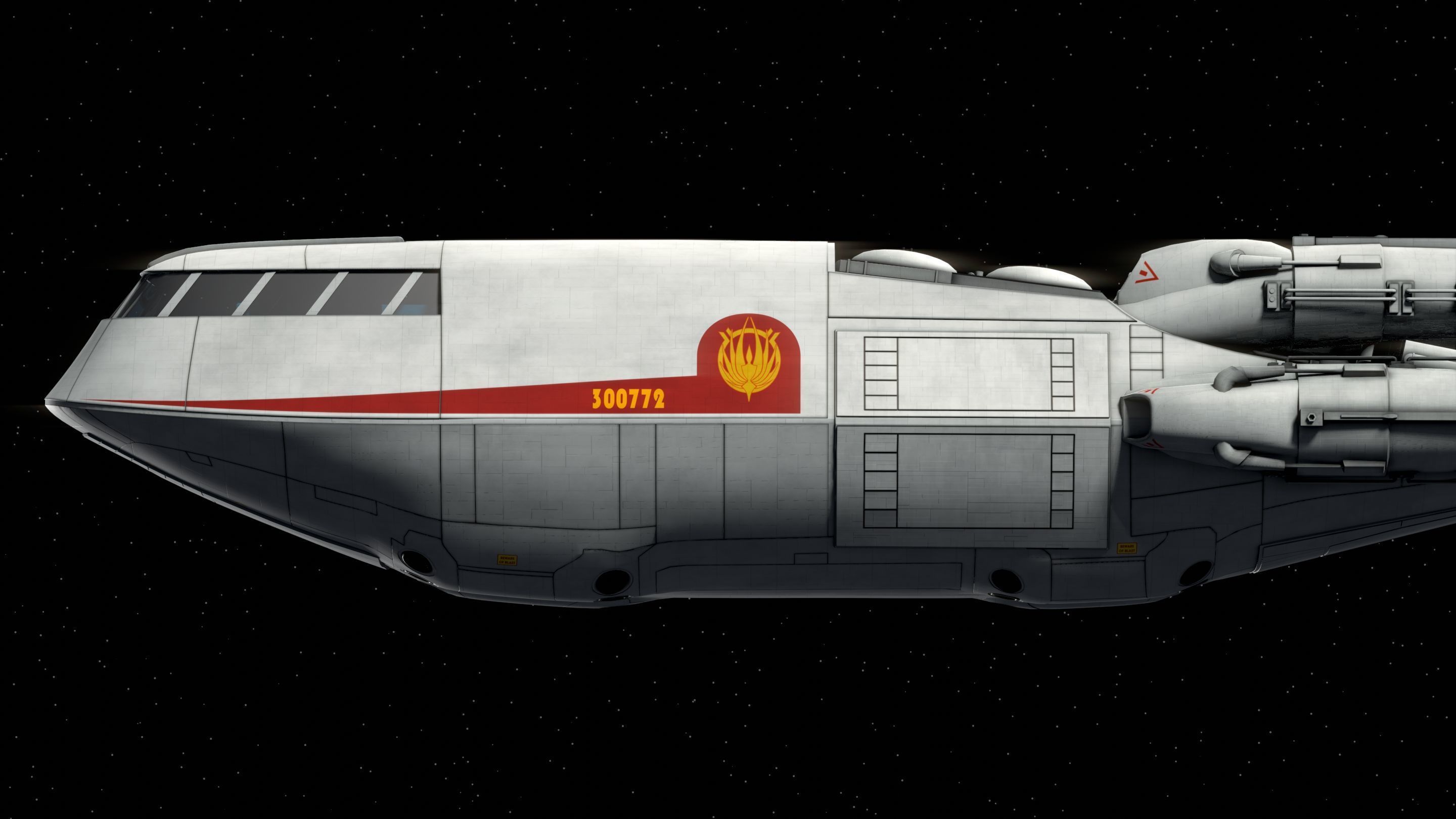 Battlestar Galactica - Colonial Shuttle Mk2 with 6 Color Schemes 3D model_4