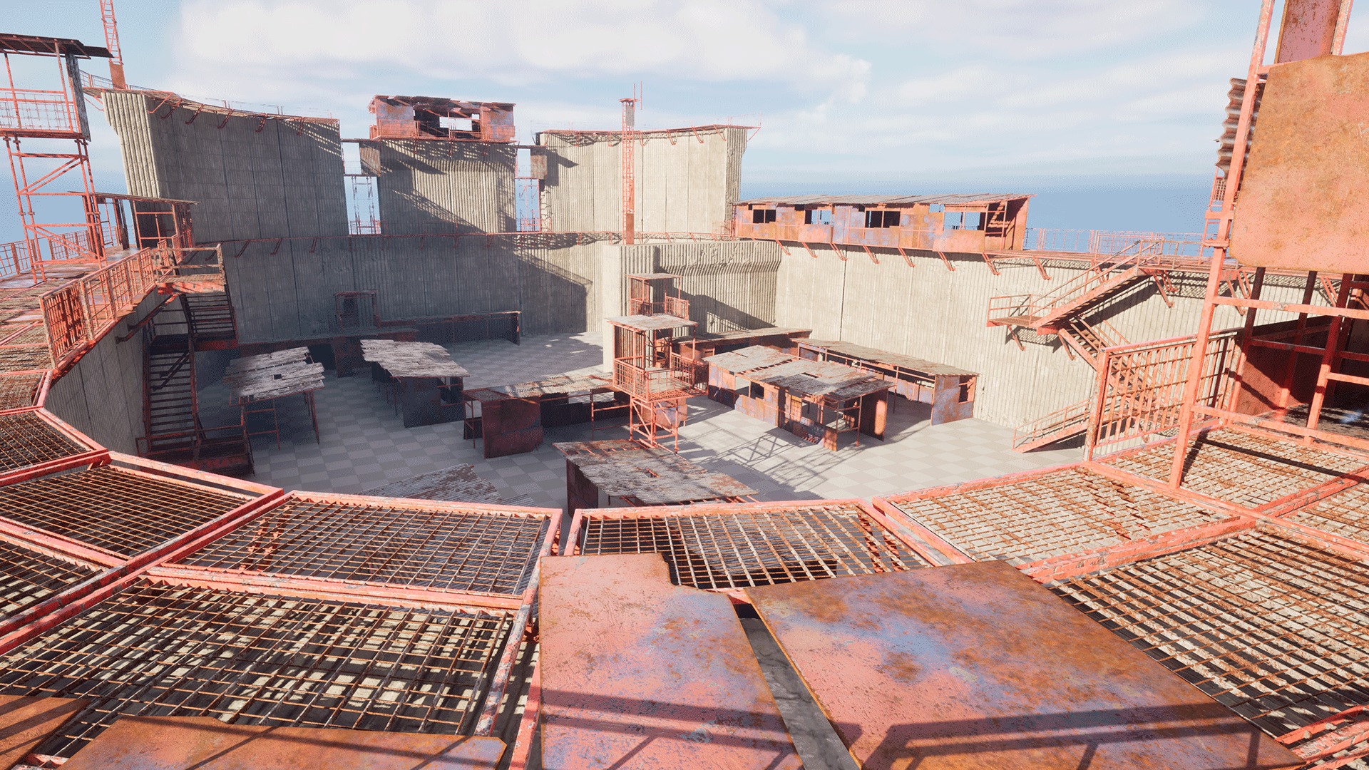 Post Apocalyptic Wall Modular Pack Low-poly 3D model_5