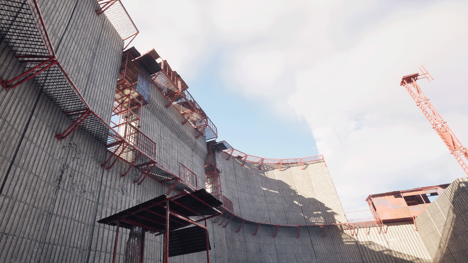 Post Apocalyptic Wall Modular Pack Low-poly 3D model_7