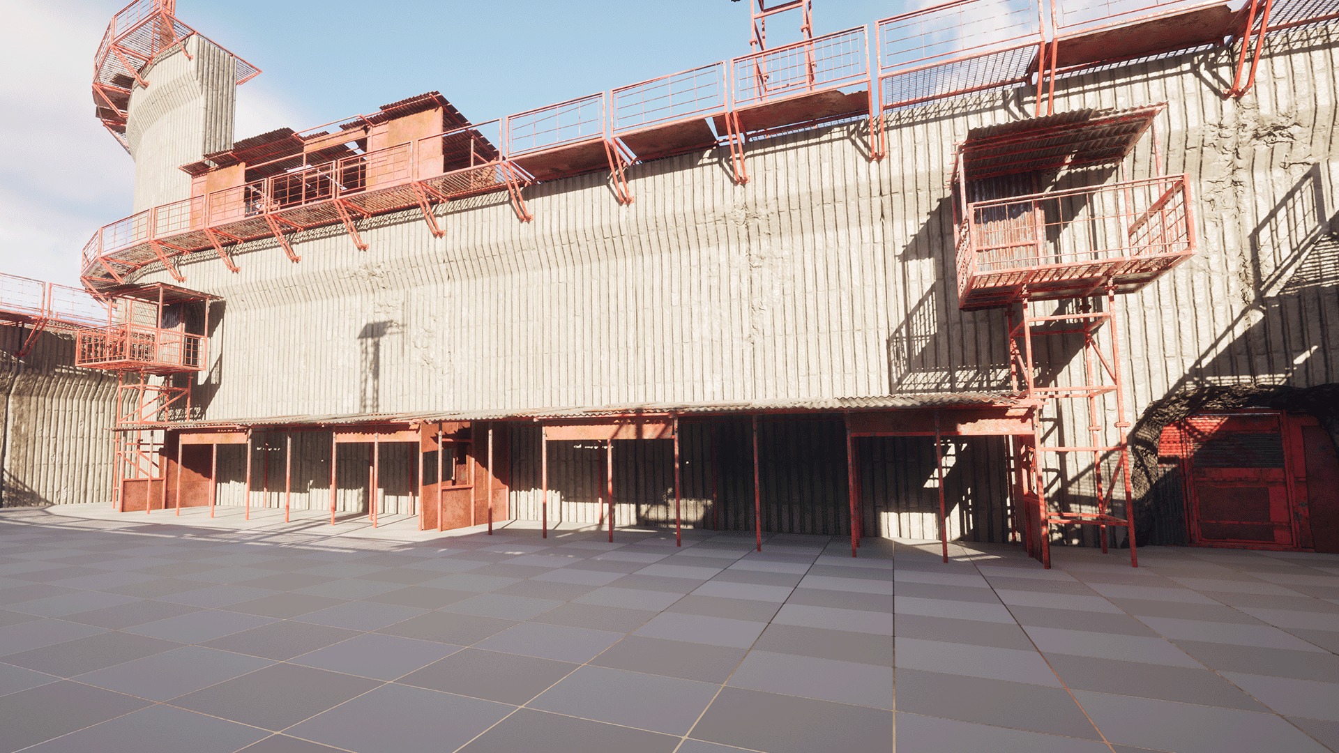 Post Apocalyptic Wall Modular Pack Low-poly 3D model_9