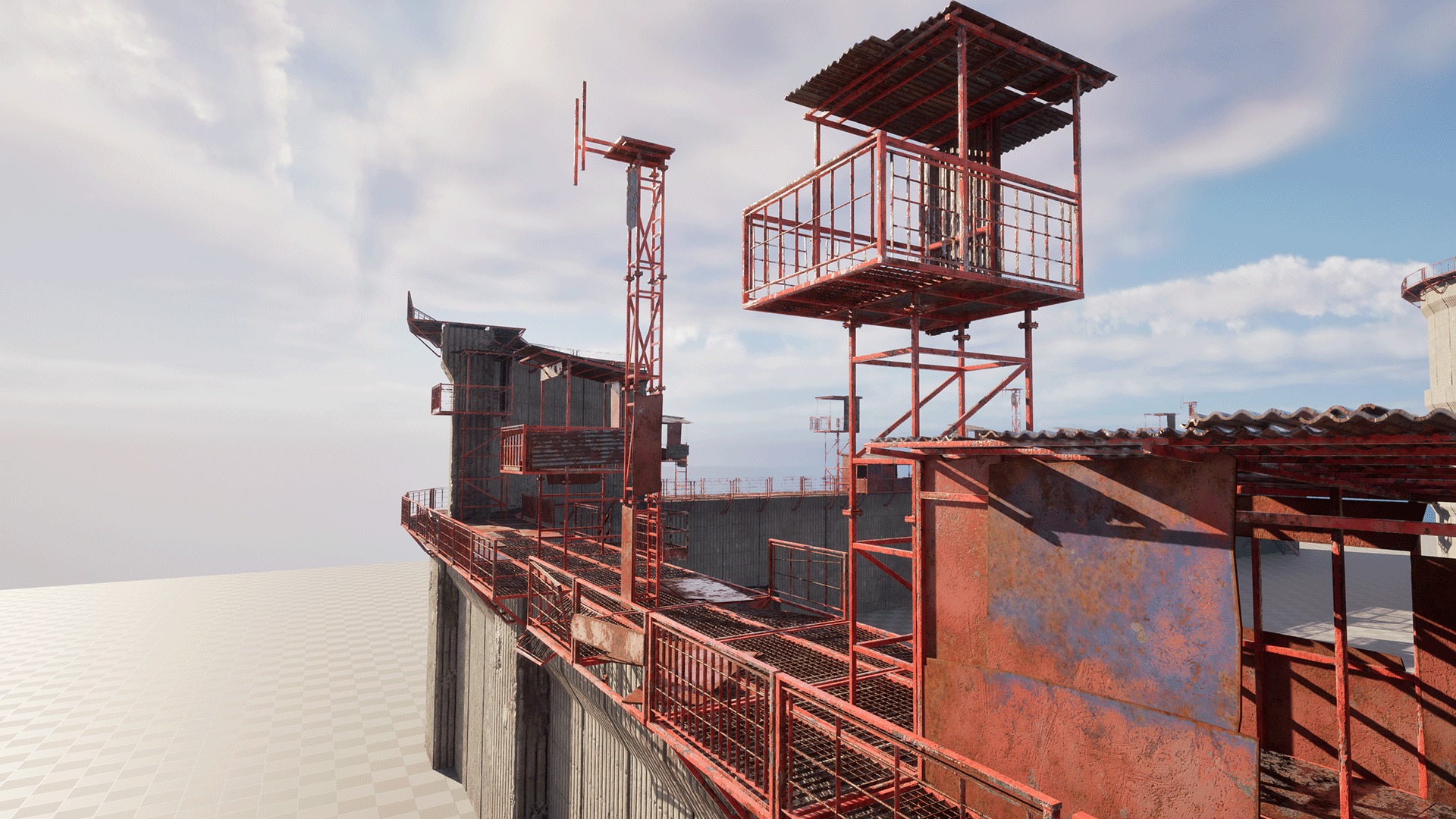 Post Apocalyptic Wall Modular Pack Low-poly 3D model_12