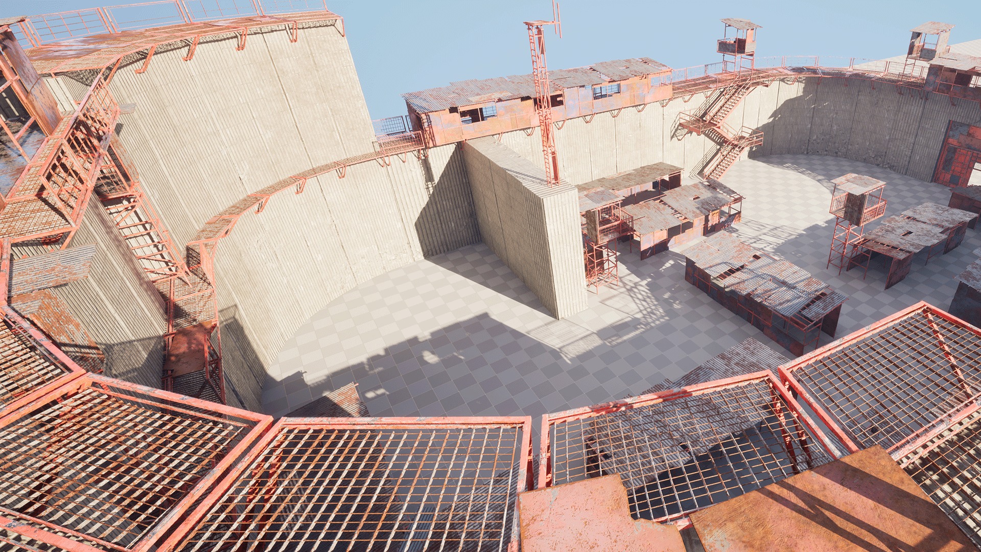 Post Apocalyptic Wall Modular Pack Low-poly 3D model_3