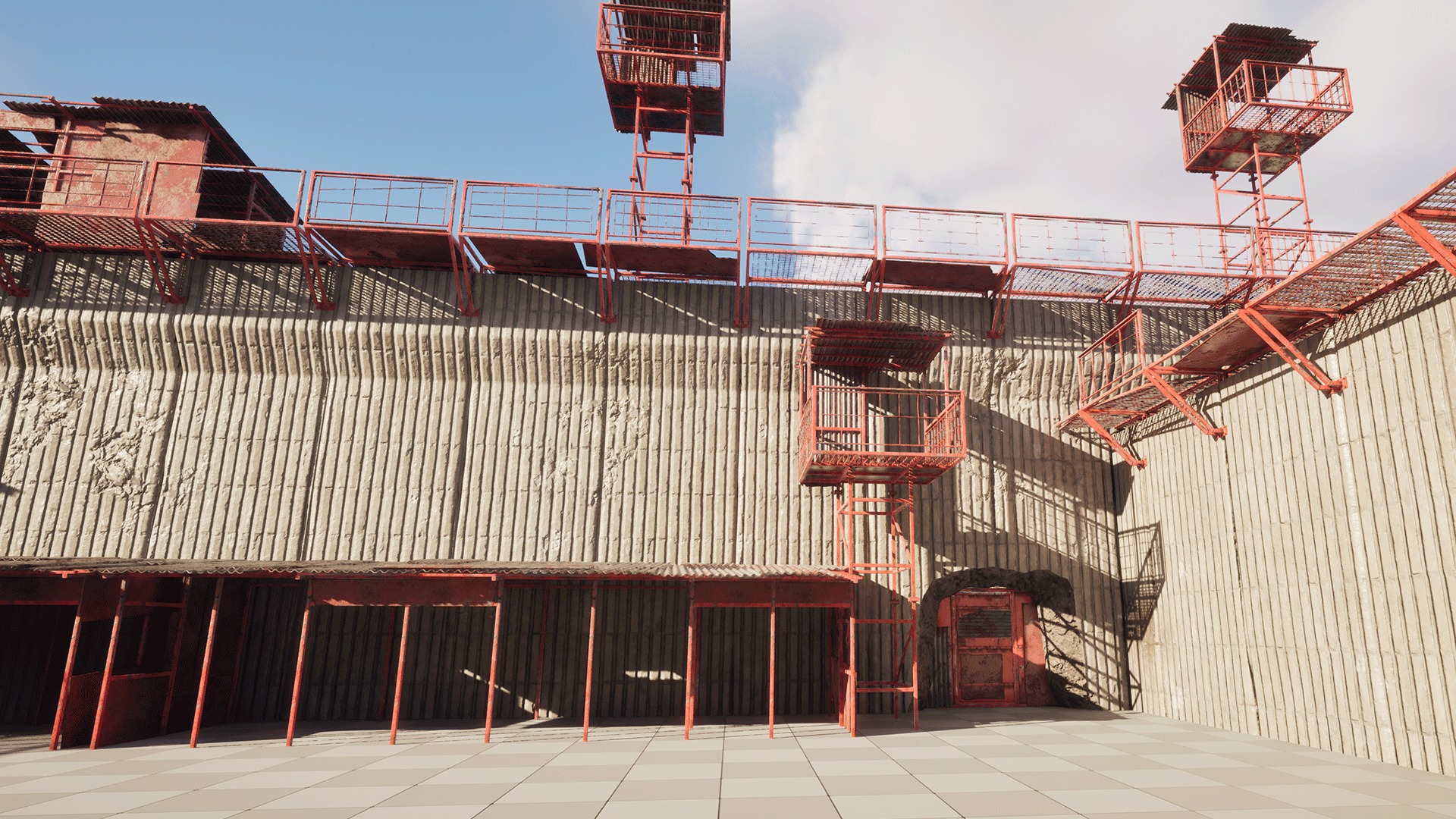 Post Apocalyptic Wall Modular Pack Low-poly 3D model_2