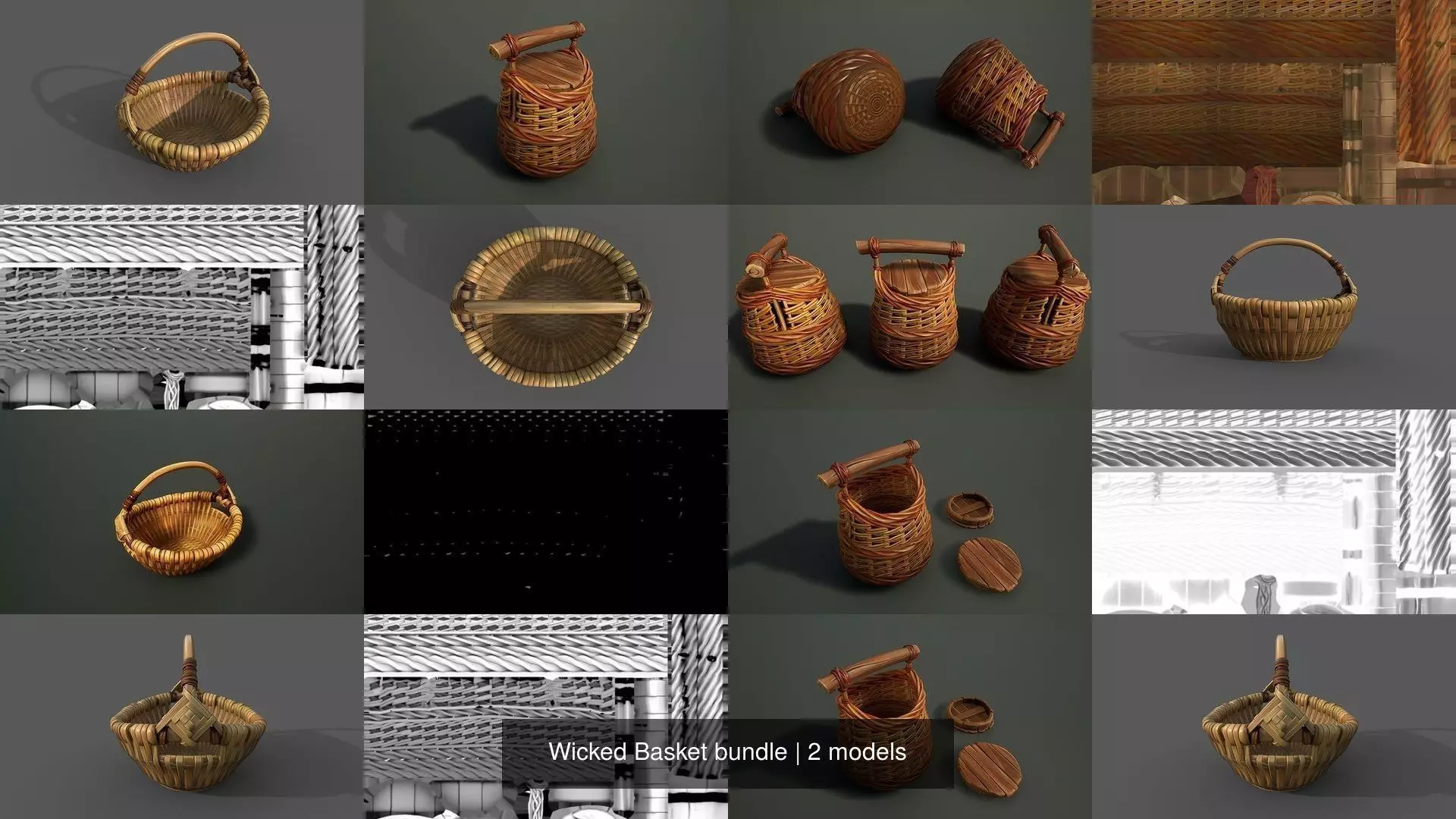 Wicked Basket 3D Model Collection_0