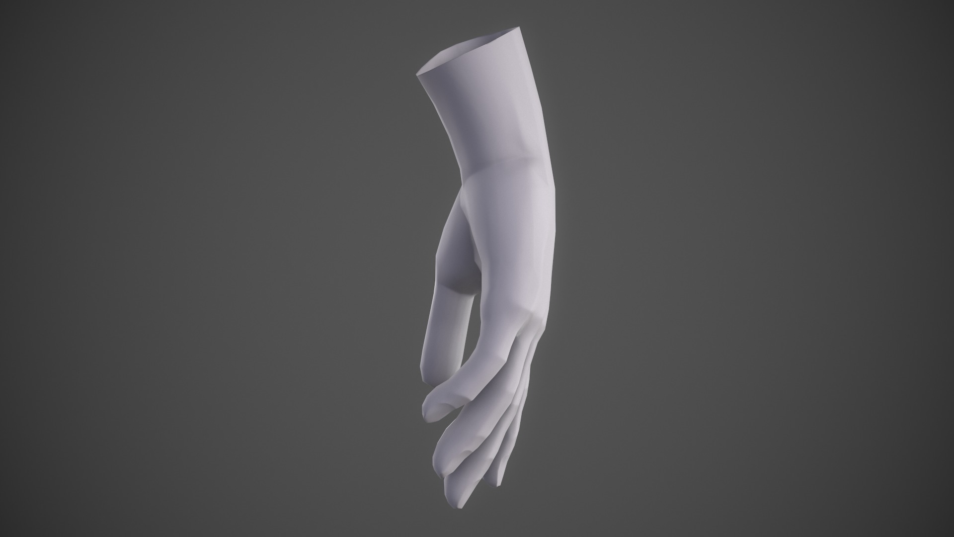 Stylised Hand Low-poly 3D model_3
