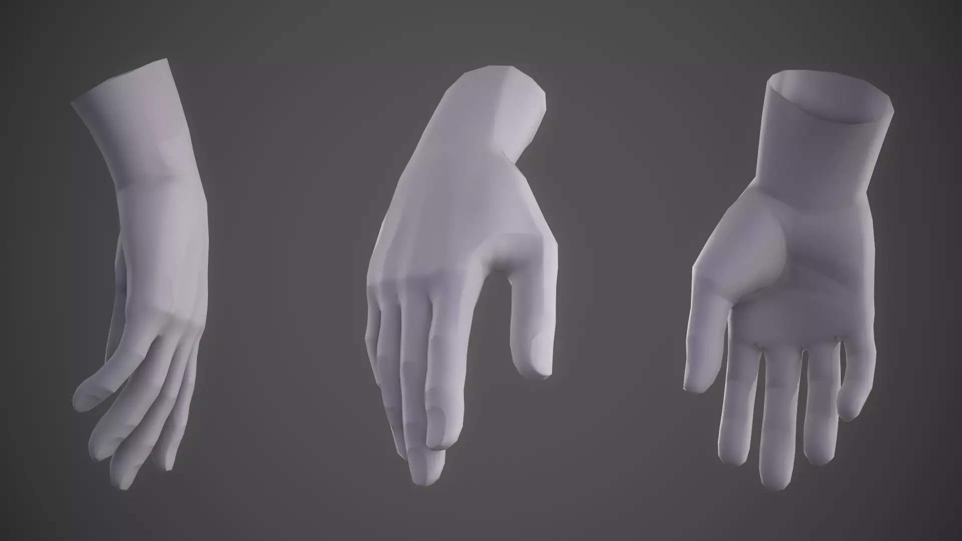 Stylised Hand Low-poly 3D model_0